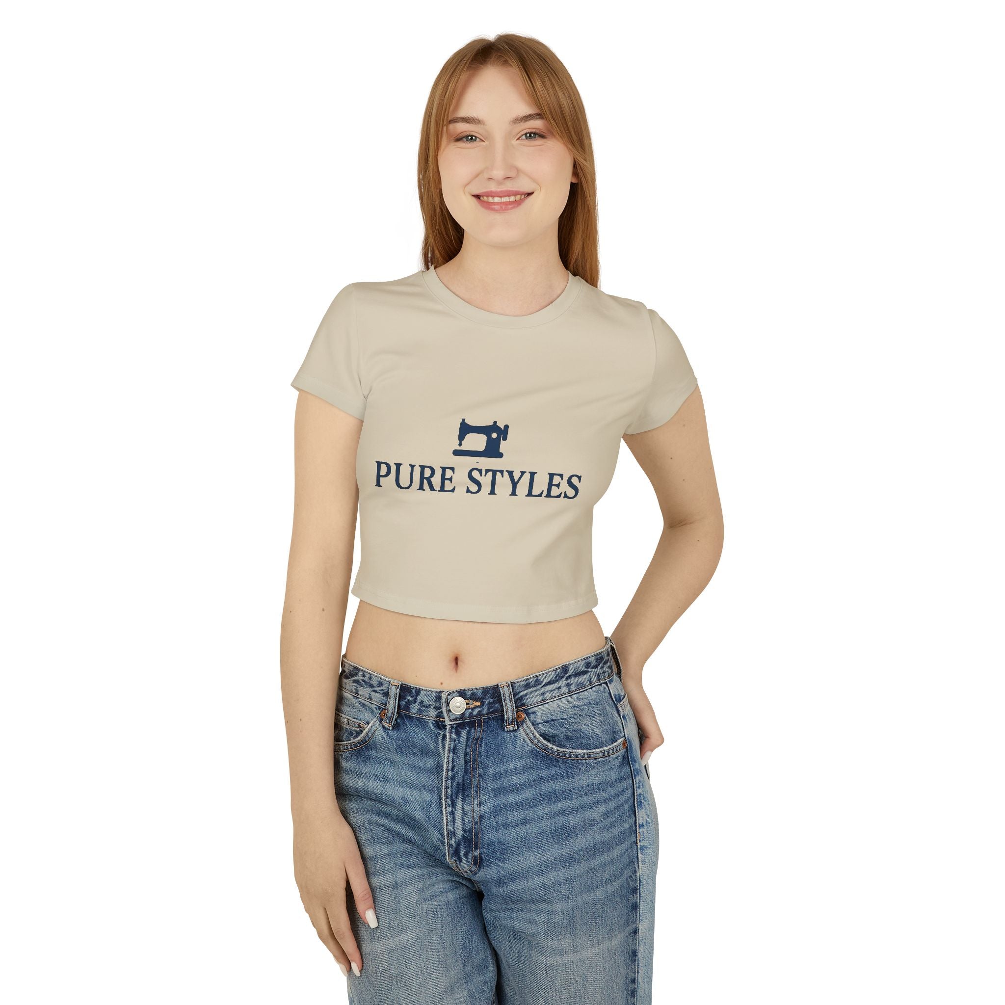 Trendy Women's Baby Tee - Pure Styles, Casual Wear, Graphic Tee, Summer Top, Stylish Gift
