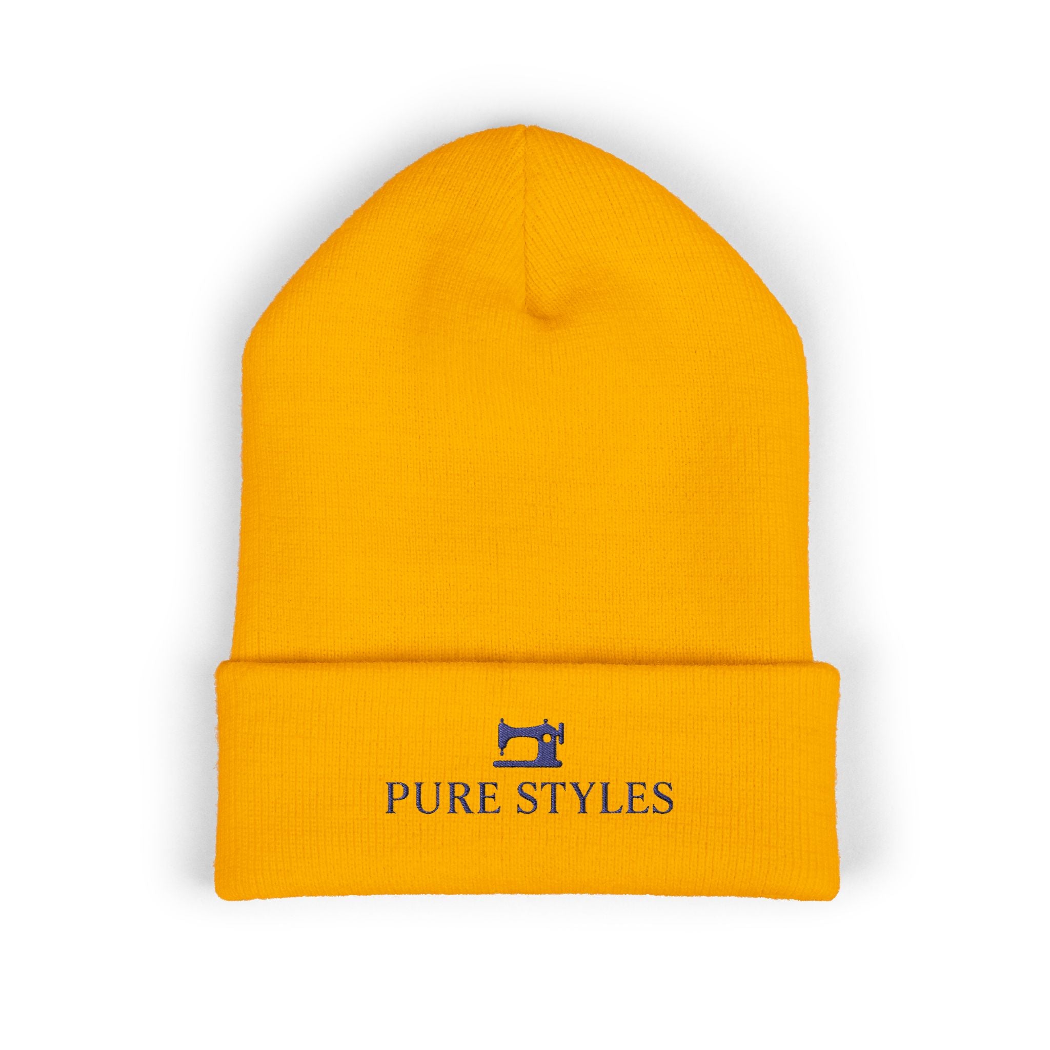 Embroidered Classic Cuffed Beanie, Stylish Winter Hat, Cozy Gifts for Him and Her, Fashionable Knit Headwear, Perfect for Outdoor Activities