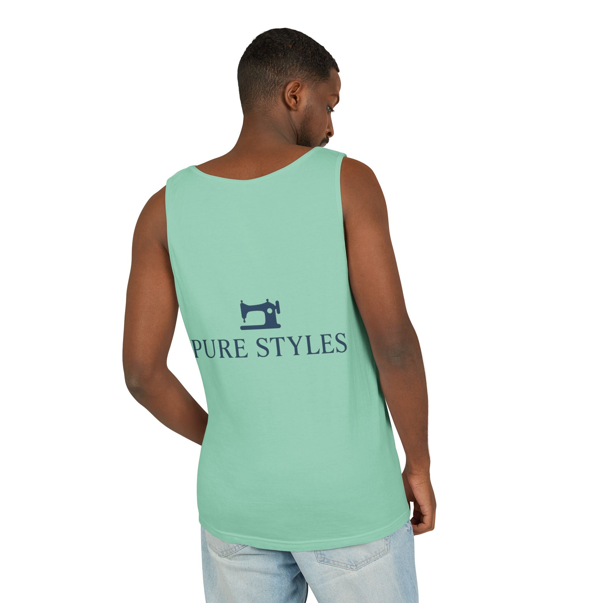 Vibrant Tropical Scene Tank Top - Unisex Summer Wear, Beach Casual, Vacation Apparel, Gift for Nature Lovers, Relaxed Fit Fashion