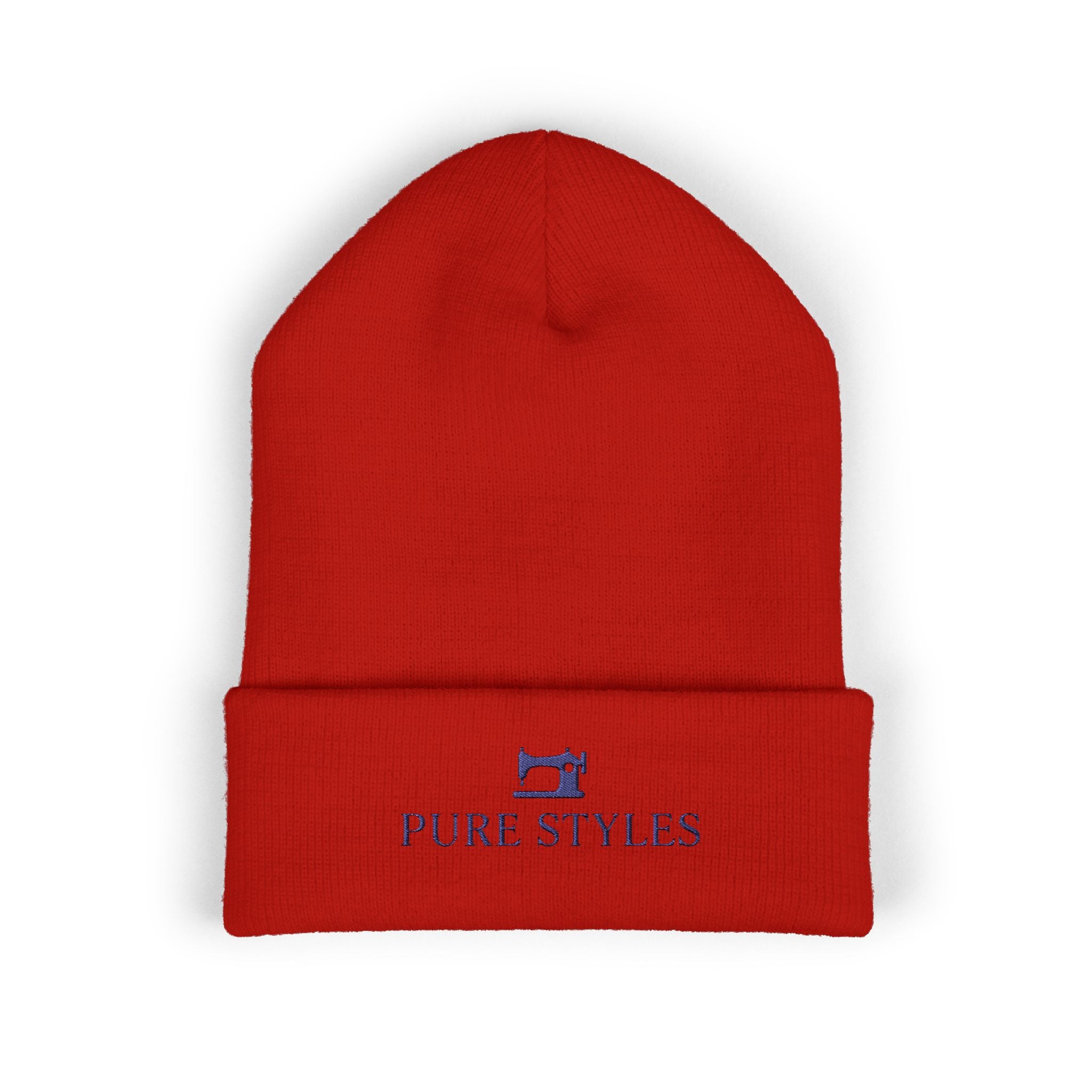 Embroidered Classic Cuffed Beanie, Stylish Winter Hat, Cozy Gifts for Him and Her, Fashionable Knit Headwear, Perfect for Outdoor Activities