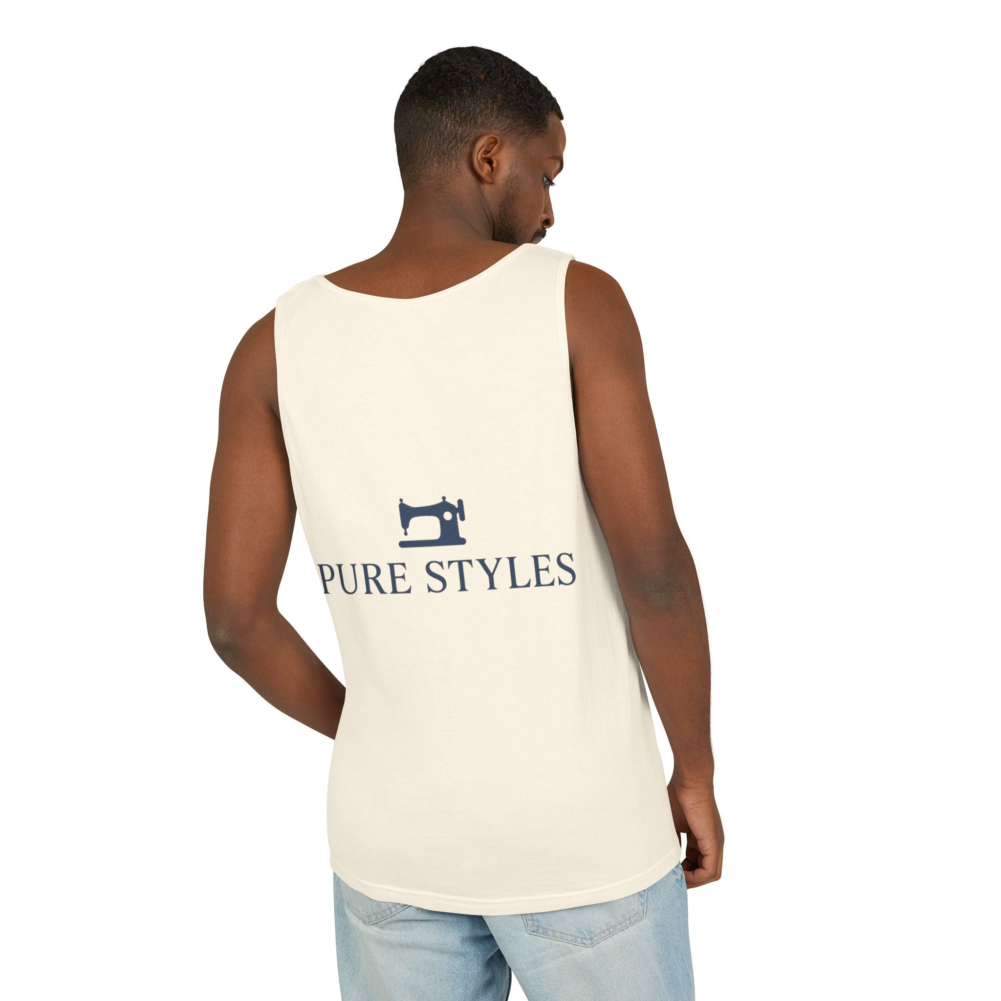 Vibrant Tropical Scene Tank Top - Unisex Summer Wear, Beach Casual, Vacation Apparel, Gift for Nature Lovers, Relaxed Fit Fashion