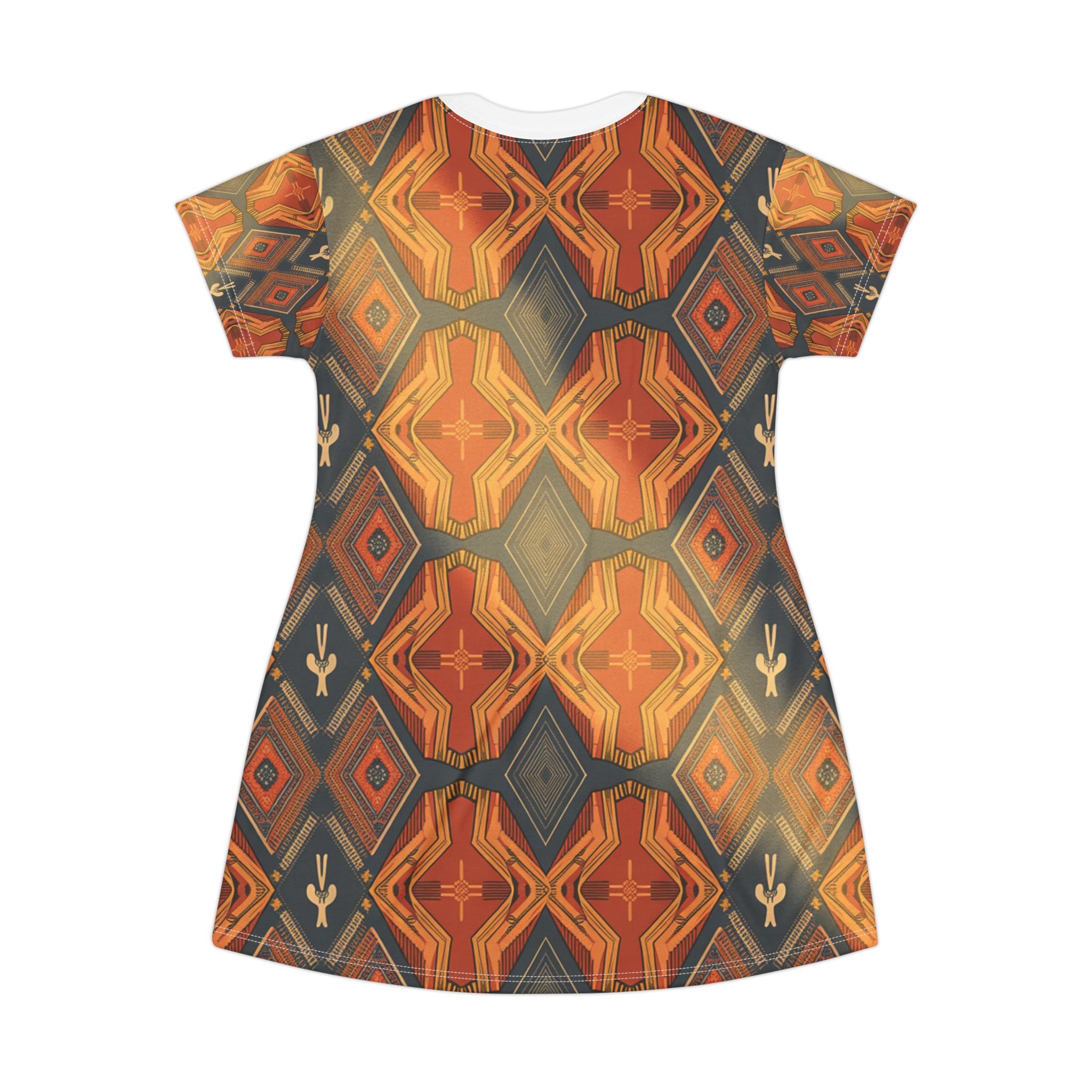 Bohemian Vintage T-Shirt Dress, Stylish Casual Wear, Summer Fashion, Cozy Lounge Dress, Festival Outfit, Gift for Her