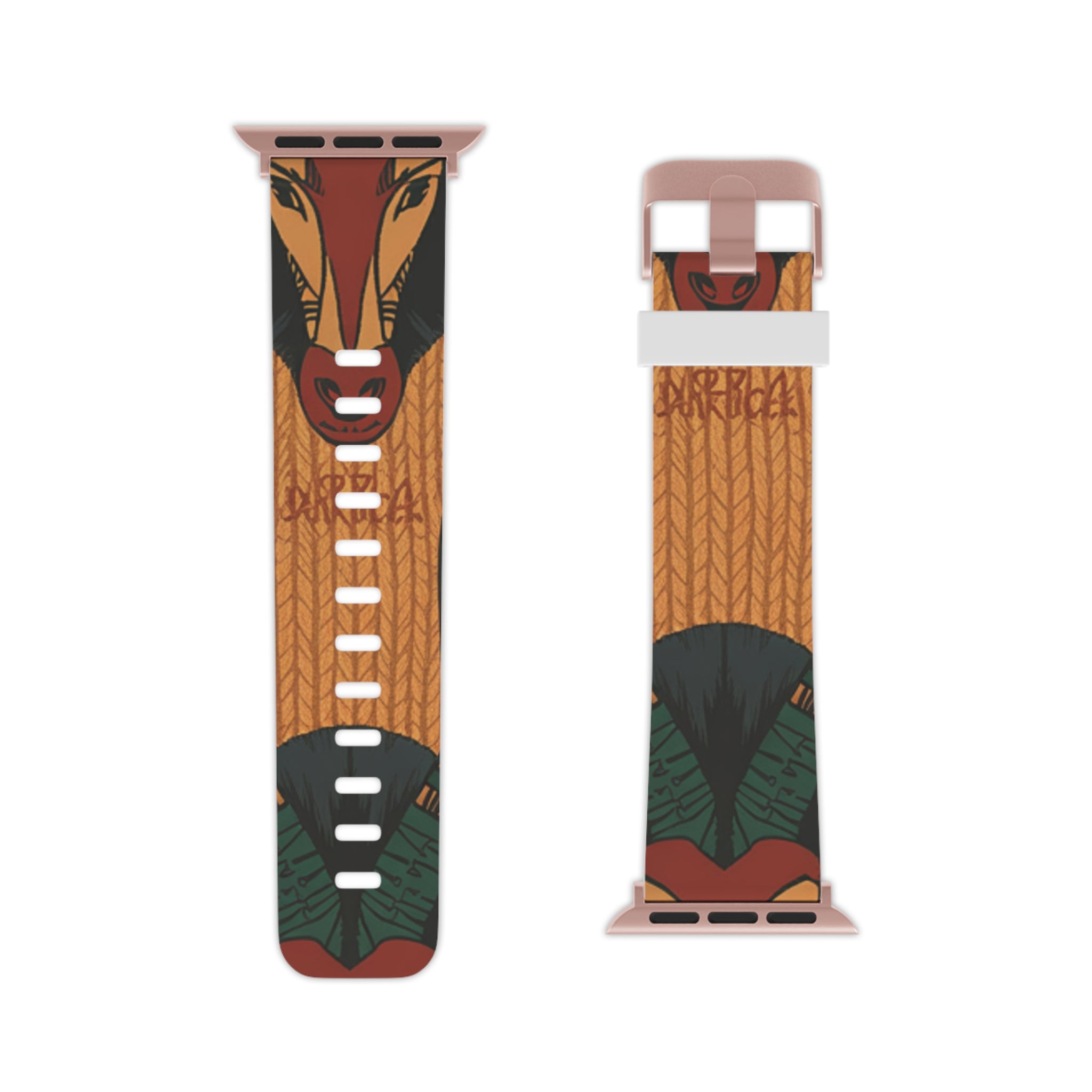 Vibrant Apple Watch Band with Nature-Inspired Design, Bohemian Watch Strap, Colorful Silicone Wristband, Gift for Her, Trendy Accessory