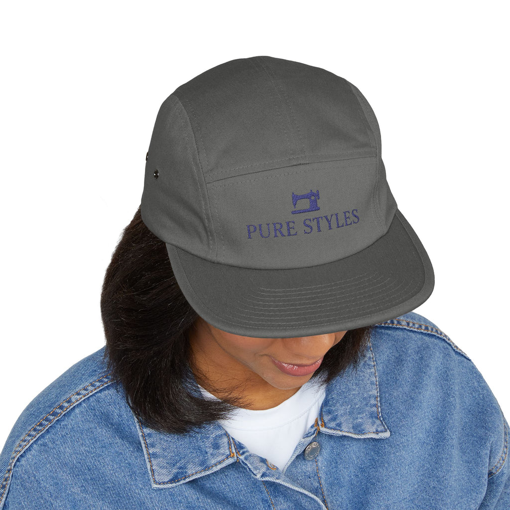 Embroidered 5 Panel Cap for Stylish Everyday Wear, Unisex Hat, Casual Headwear, Gift for Friends, Fashion Accessory