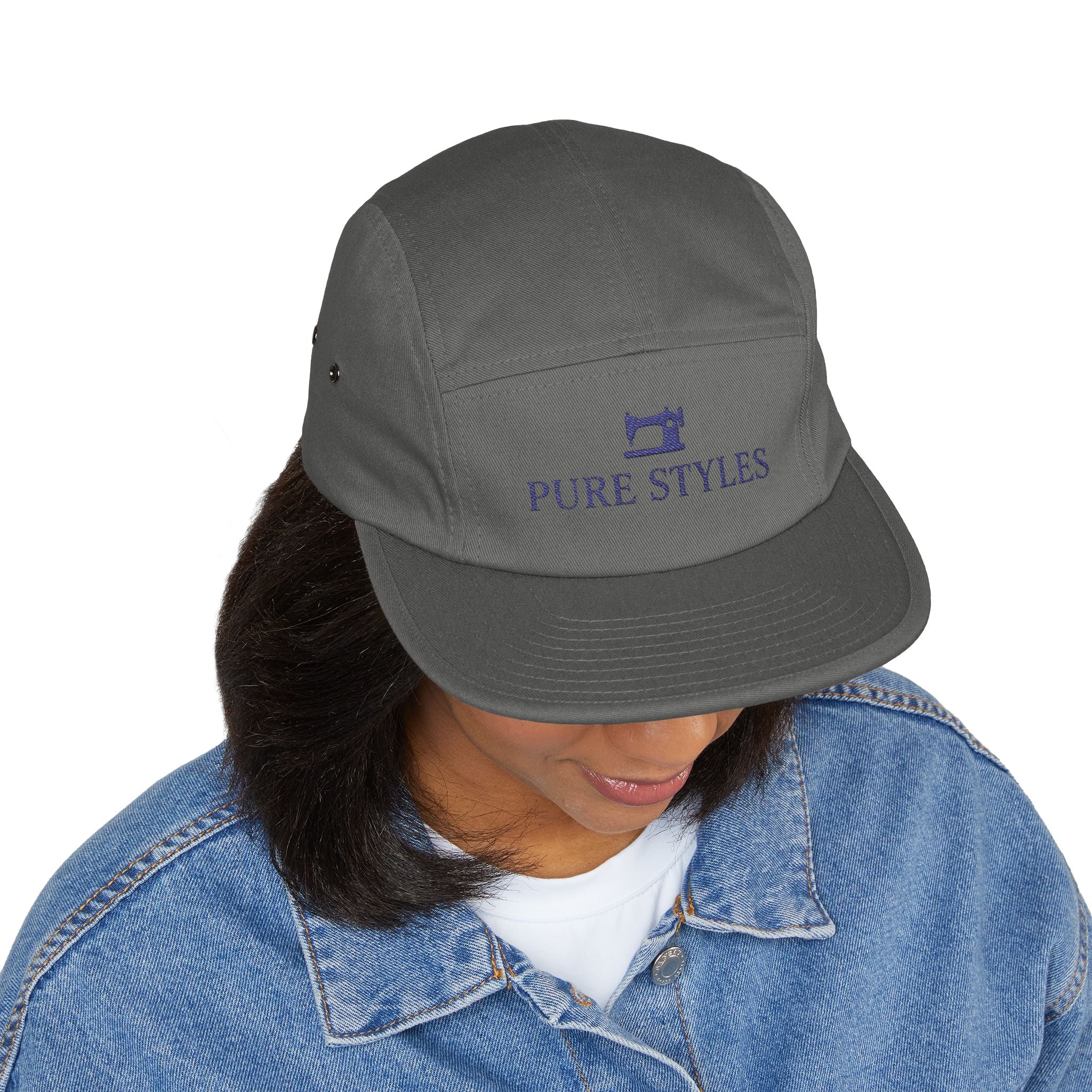 Embroidered 5 Panel Cap for Stylish Everyday Wear, Unisex Hat, Casual Headwear, Gift for Friends, Fashion Accessory