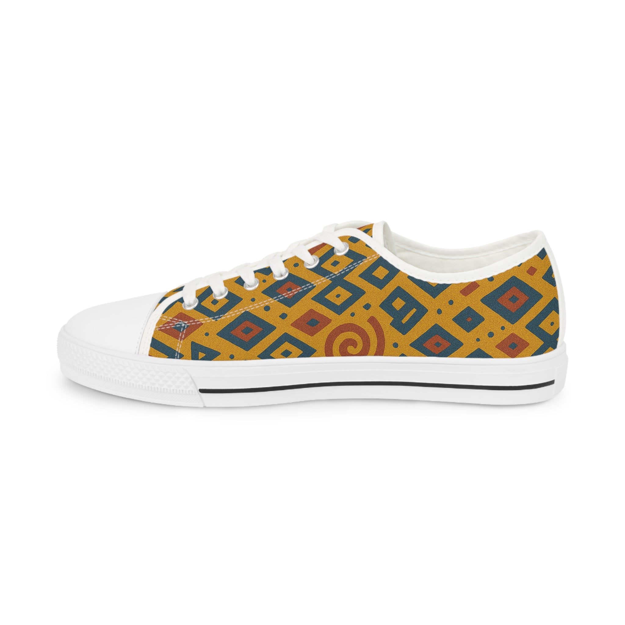Stylish Patterned Low Top Sneakers for Men | Unique Casual Footwear, Trendy Sneakers, Gifting Idea, Vacation Shoes, Art-Inspired Footwear