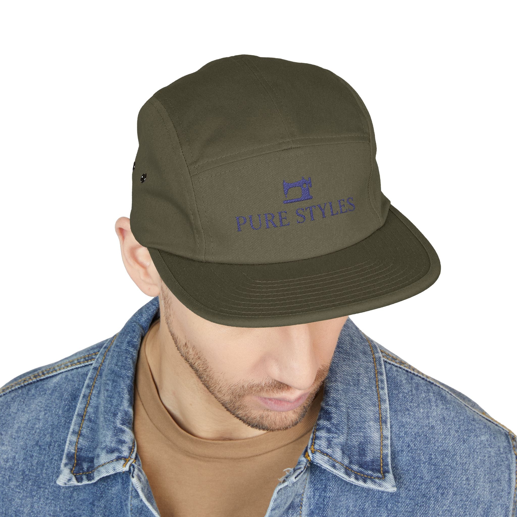 Embroidered 5 Panel Cap for Stylish Everyday Wear, Unisex Hat, Casual Headwear, Gift for Friends, Fashion Accessory