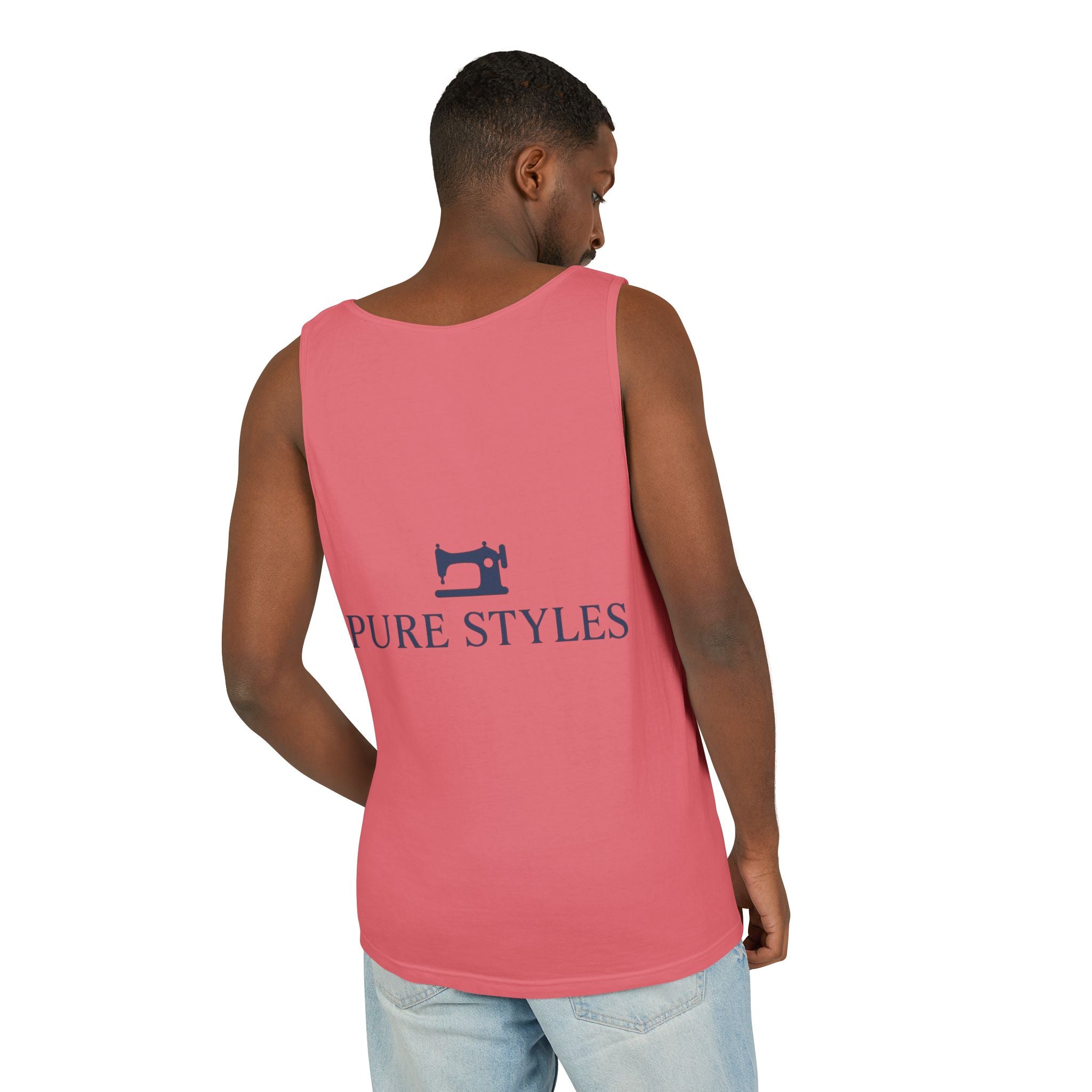 Vibrant Tropical Scene Tank Top - Unisex Summer Wear, Beach Casual, Vacation Apparel, Gift for Nature Lovers, Relaxed Fit Fashion