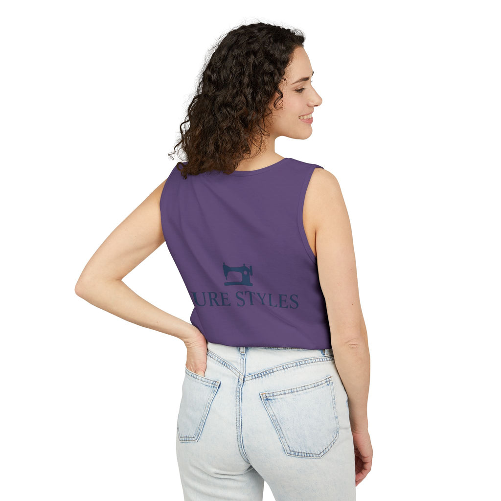 Vibrant Tropical Scene Tank Top - Unisex Summer Wear, Beach Casual, Vacation Apparel, Gift for Nature Lovers, Relaxed Fit Fashion