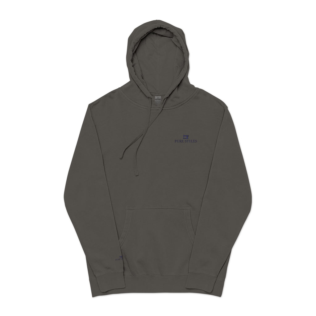 Cozy Embroidered Pigment-Dyed Unisex Hoodie, Casual Wear, Perfect Gift, Streetwear, Fall Fashion, Everyday Comfort