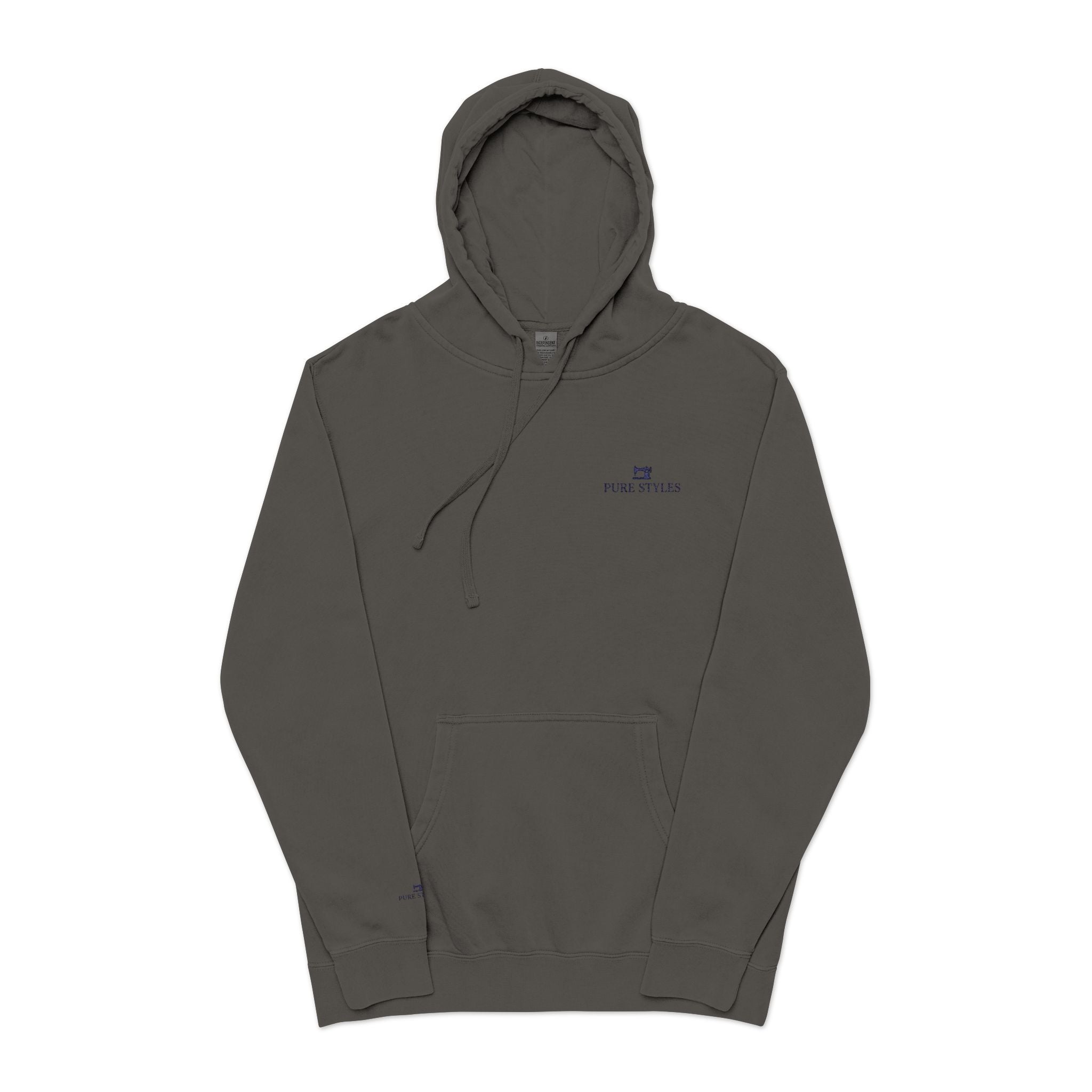 Cozy Embroidered Pigment-Dyed Unisex Hoodie, Casual Wear, Perfect Gift, Streetwear, Fall Fashion, Everyday Comfort