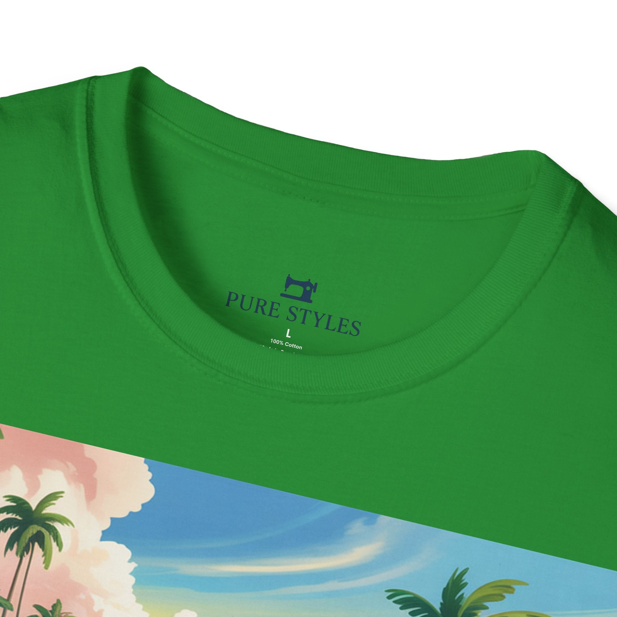 T-Shirt with Vibrant Landscape Design for Nature Lovers, Gift for Birthdays, Summer Trips, Relaxation, Graphic Tee, Pure Styles