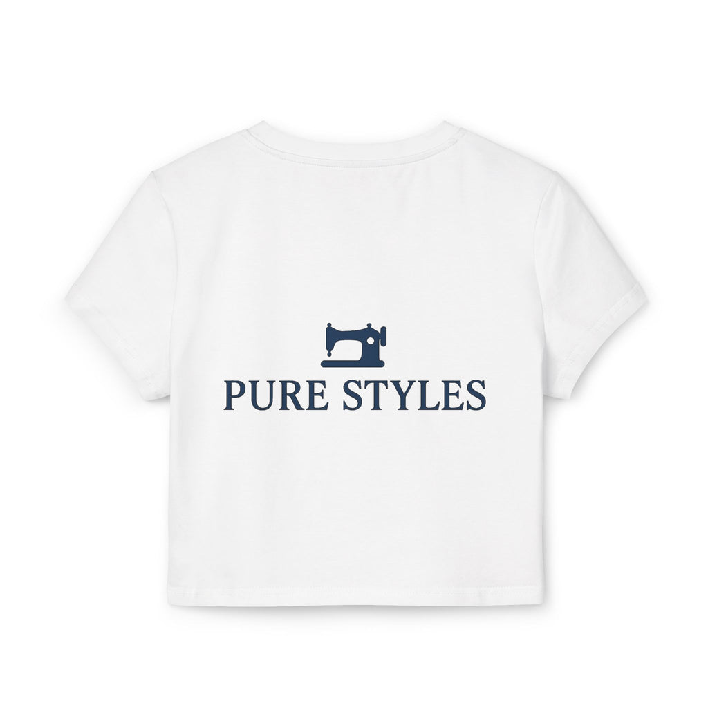 Trendy Women's Baby Tee - Pure Styles, Casual Wear, Graphic Tee, Summer Top, Stylish Gift