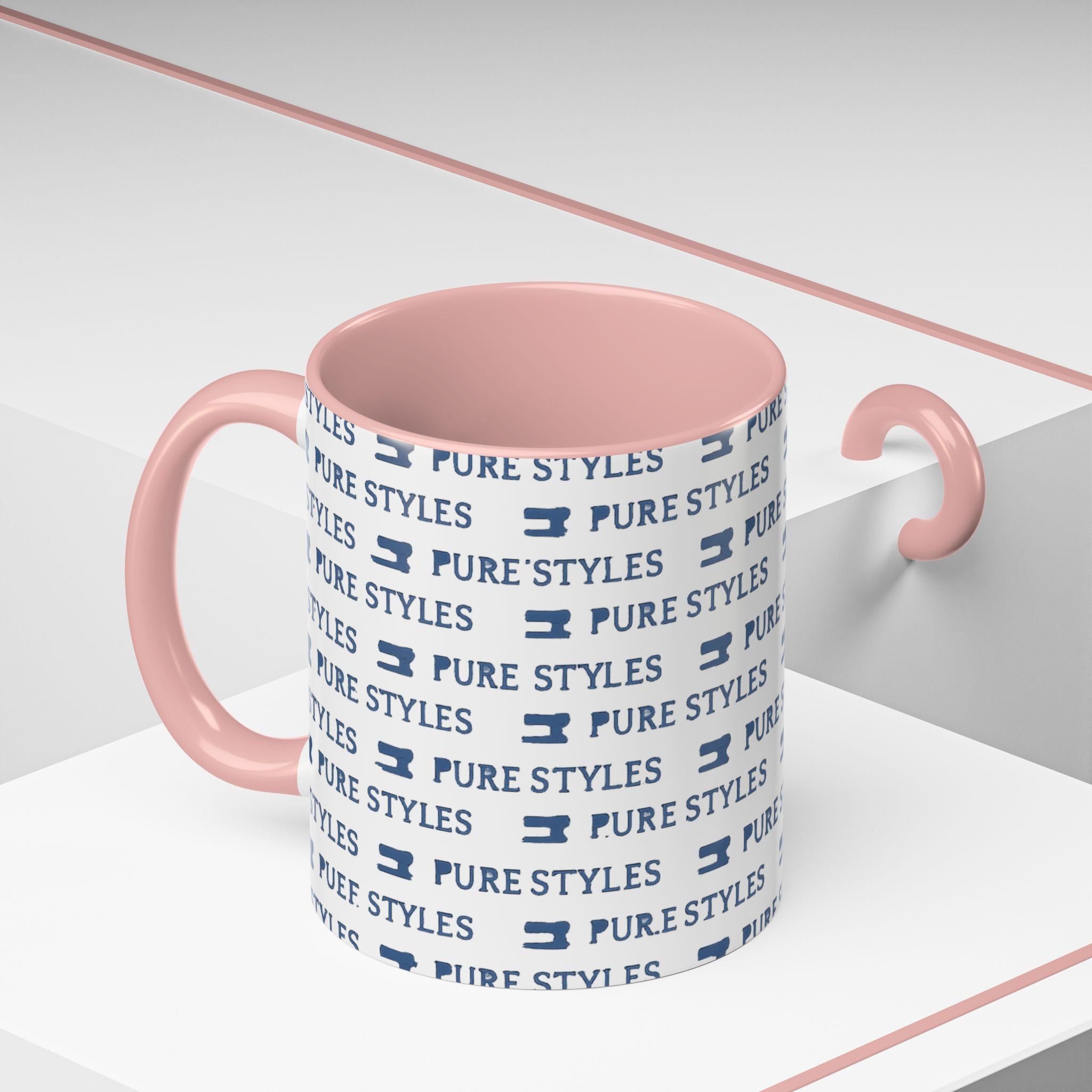 Stylish Accent Coffee Mug for Home or Office, Gift for Coffee Lovers, Modern Ceramic Cup, 11oz & 15oz Sizes