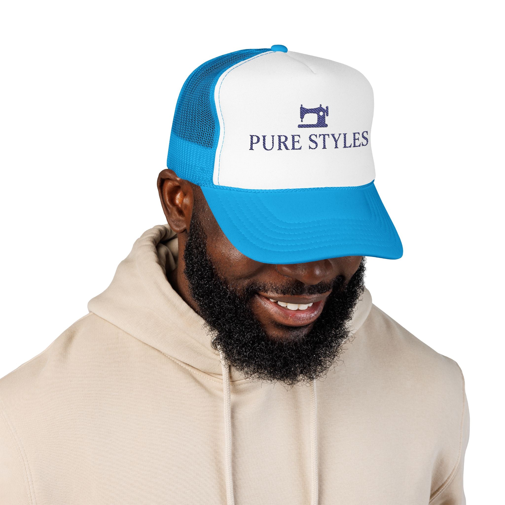 Embroidered Foam Trucker Hat - Stylish Cap for Outdoors, Gifts, Parties, Sports, Everyday Wear