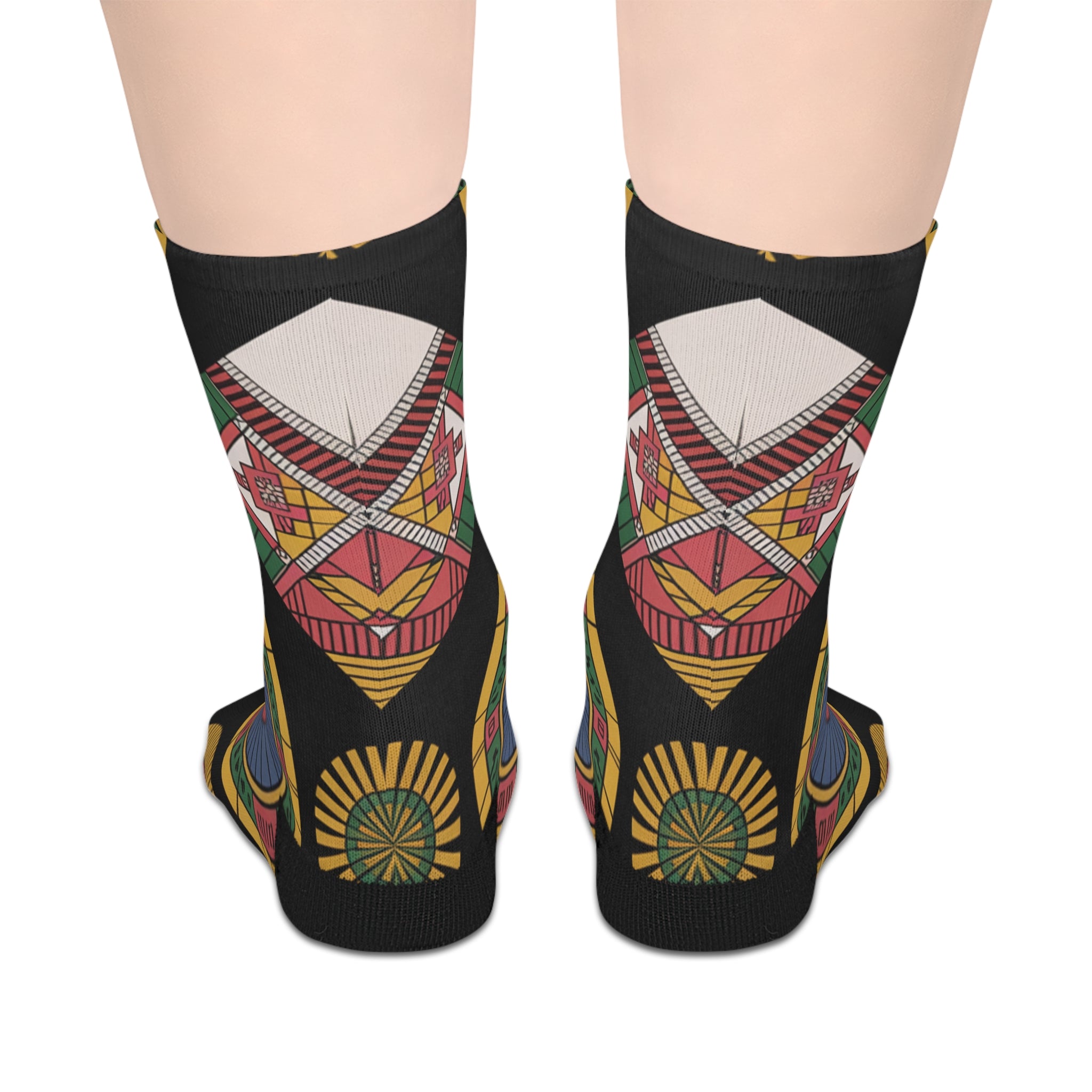Colorful Mid-Length Socks with Geometric Patterns for Everyday Wear, Gift for Friends, Comfortable Sock Gift, Artistic Fashion [...]