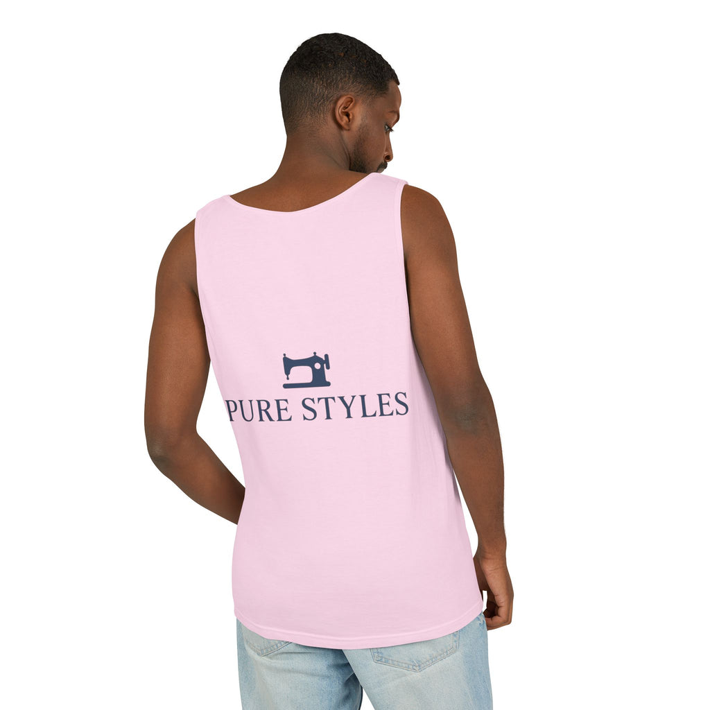 Vibrant Tropical Scene Tank Top - Unisex Summer Wear, Beach Casual, Vacation Apparel, Gift for Nature Lovers, Relaxed Fit Fashion