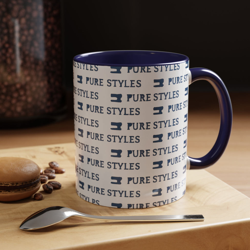 Stylish Accent Coffee Mug for Home or Office, Gift for Coffee Lovers, Modern Ceramic Cup, 11oz & 15oz Sizes