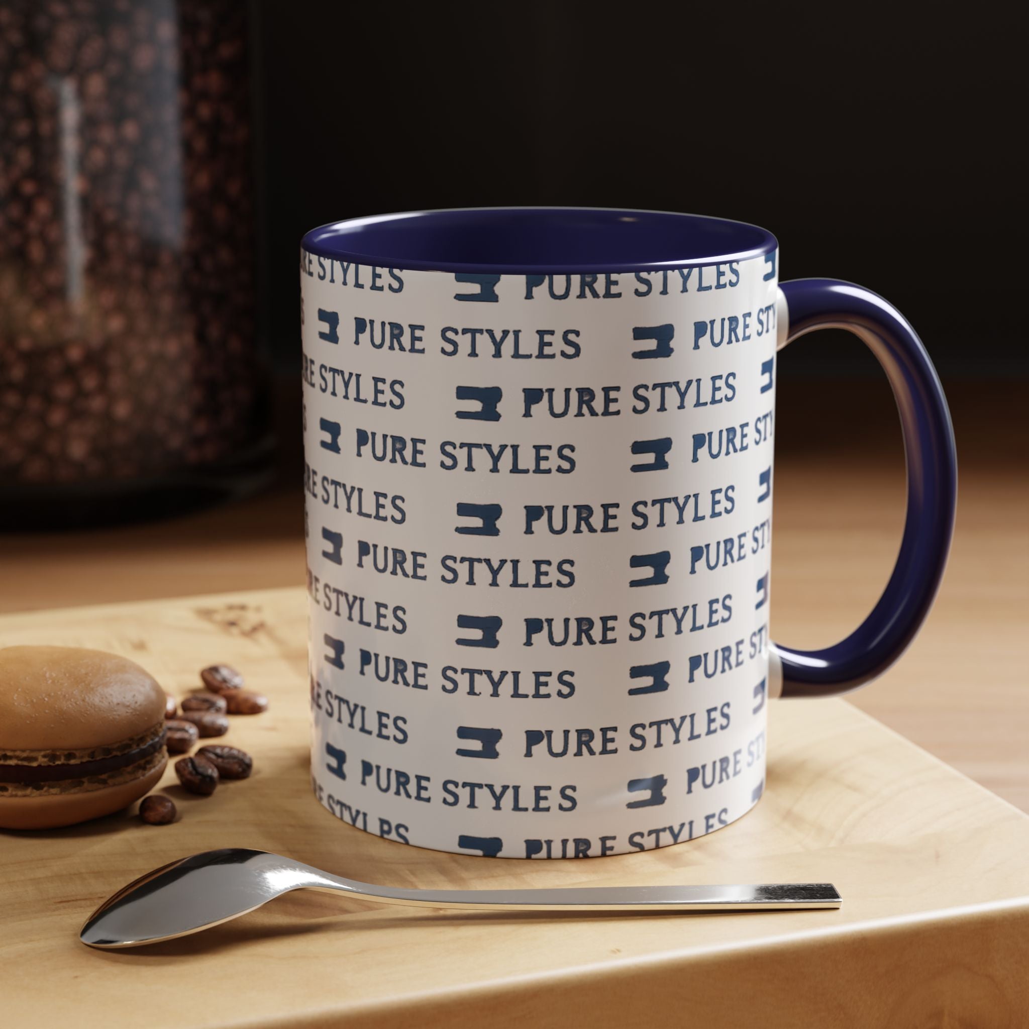 Stylish Accent Coffee Mug for Home or Office, Gift for Coffee Lovers, Modern Ceramic Cup, 11oz & 15oz Sizes