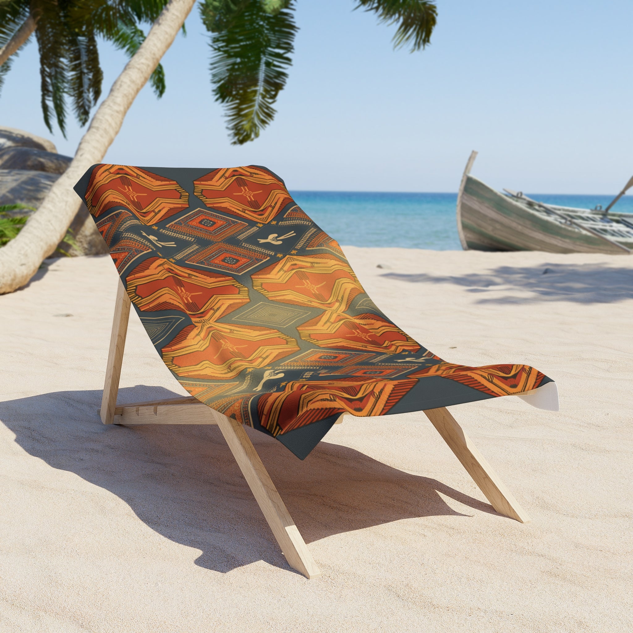 Vibrant Geometric Beach Towel - Perfect for Summer, Travel, Pool Days, Gifts, Boho Style