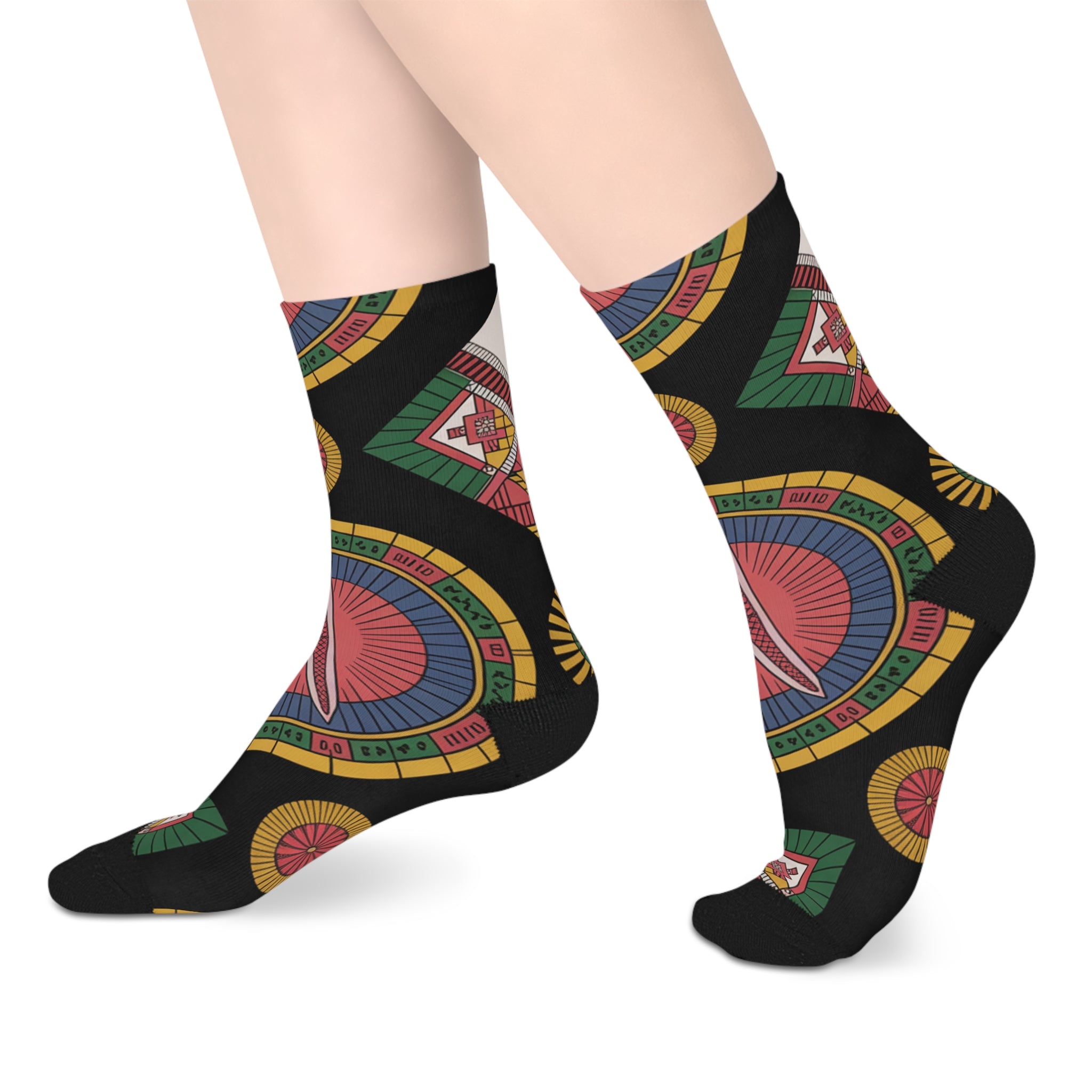 Colorful Mid-Length Socks with Geometric Patterns for Everyday Wear, Gift for Friends, Comfortable Sock Gift, Artistic Fashion [...]