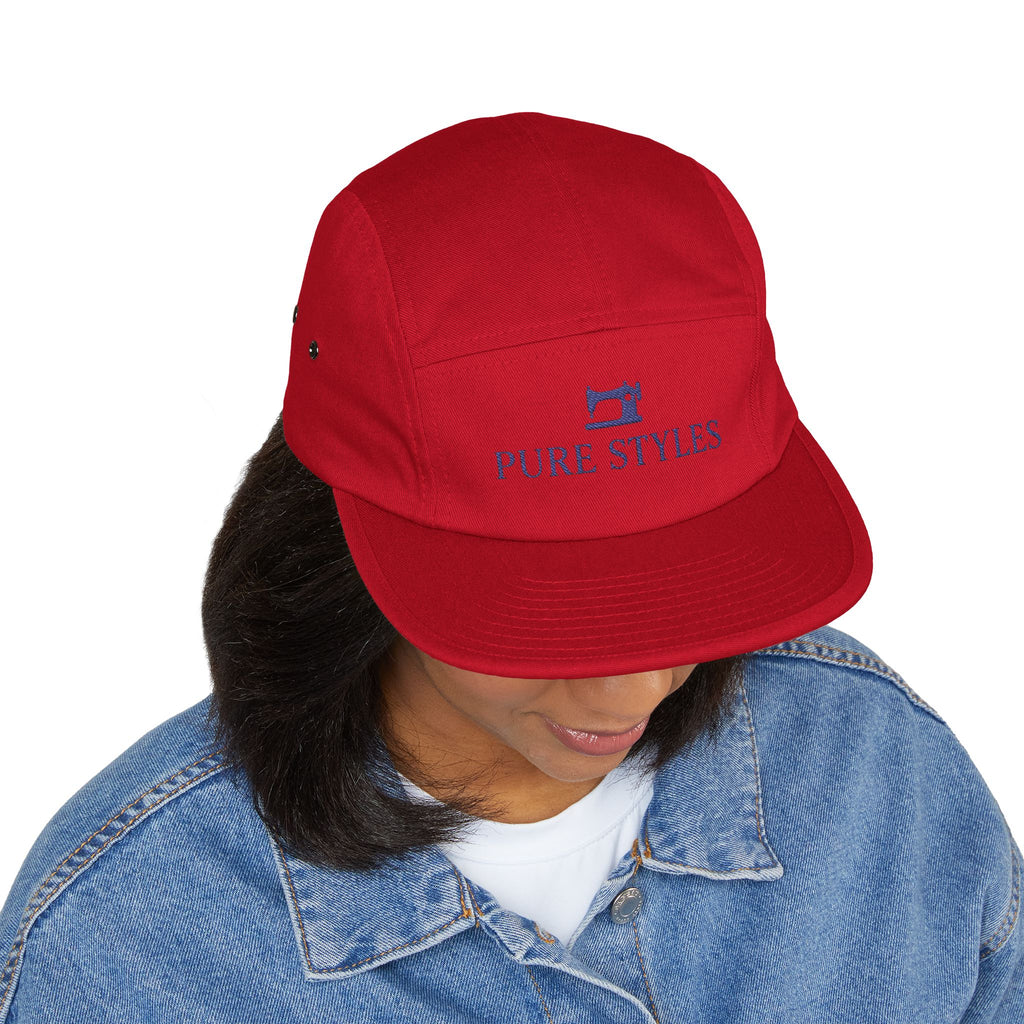 Embroidered 5 Panel Cap for Stylish Everyday Wear, Unisex Hat, Casual Headwear, Gift for Friends, Fashion Accessory