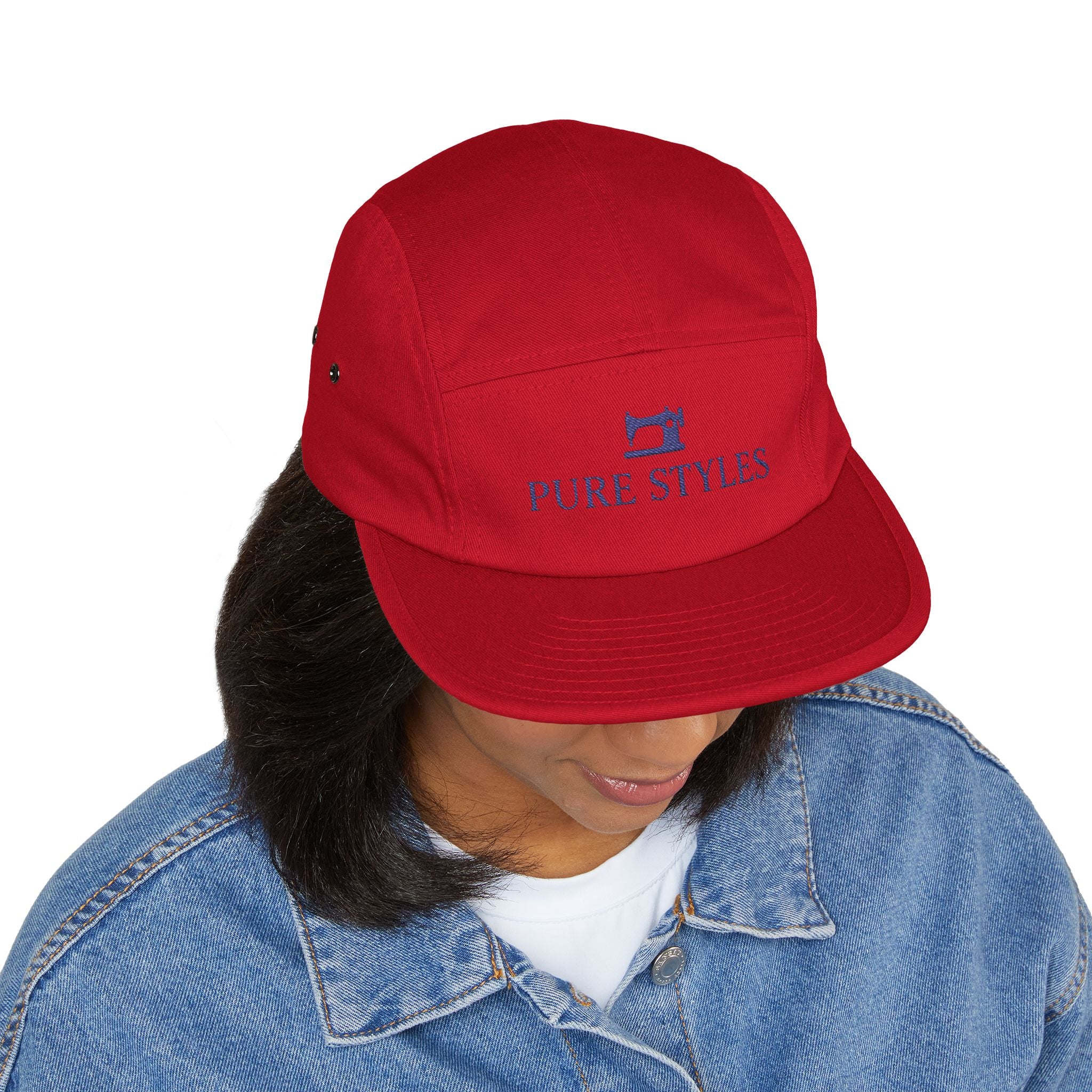 Embroidered 5 Panel Cap for Stylish Everyday Wear, Unisex Hat, Casual Headwear, Gift for Friends, Fashion Accessory