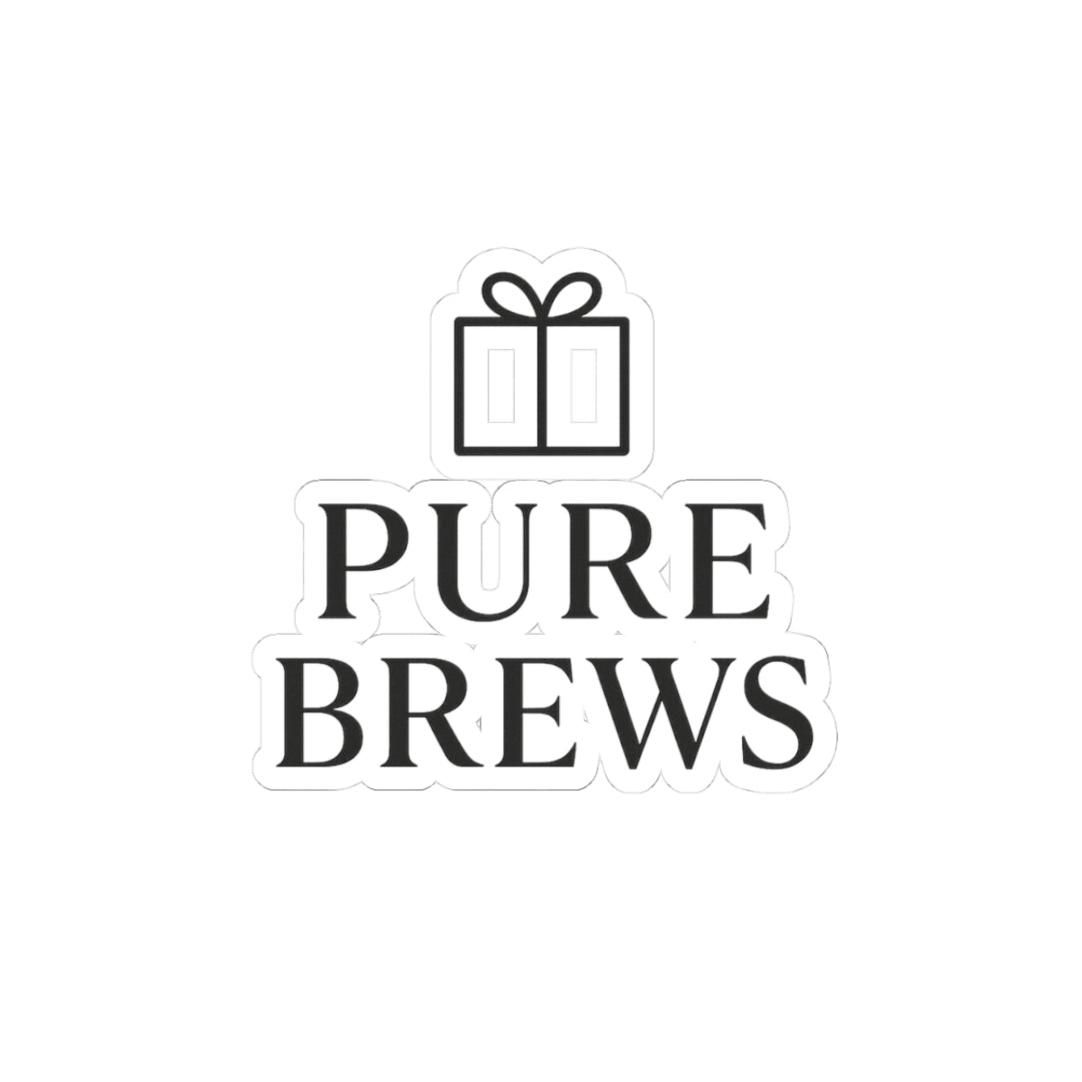 Pure Brews Kiss-Cut Stickers | Cute Gift Stickers for Coffee Lovers, Laptop Decals, Party Favors, Home Decor, Journal Stickers