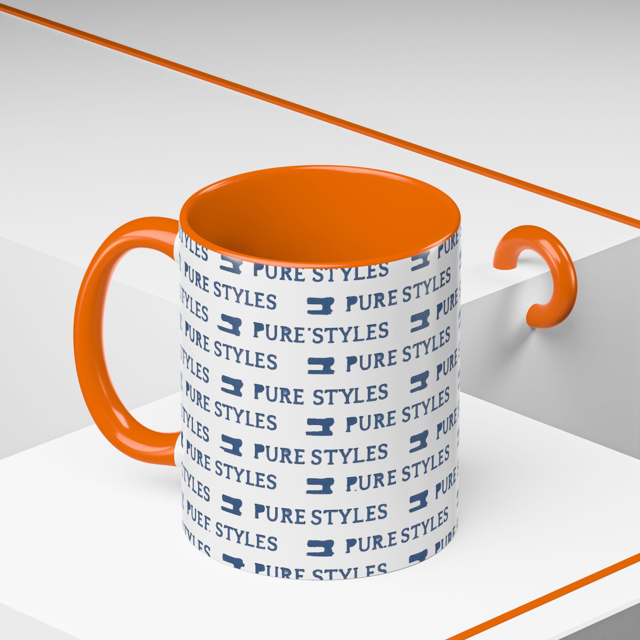 Stylish Accent Coffee Mug for Home or Office, Gift for Coffee Lovers, Modern Ceramic Cup, 11oz & 15oz Sizes