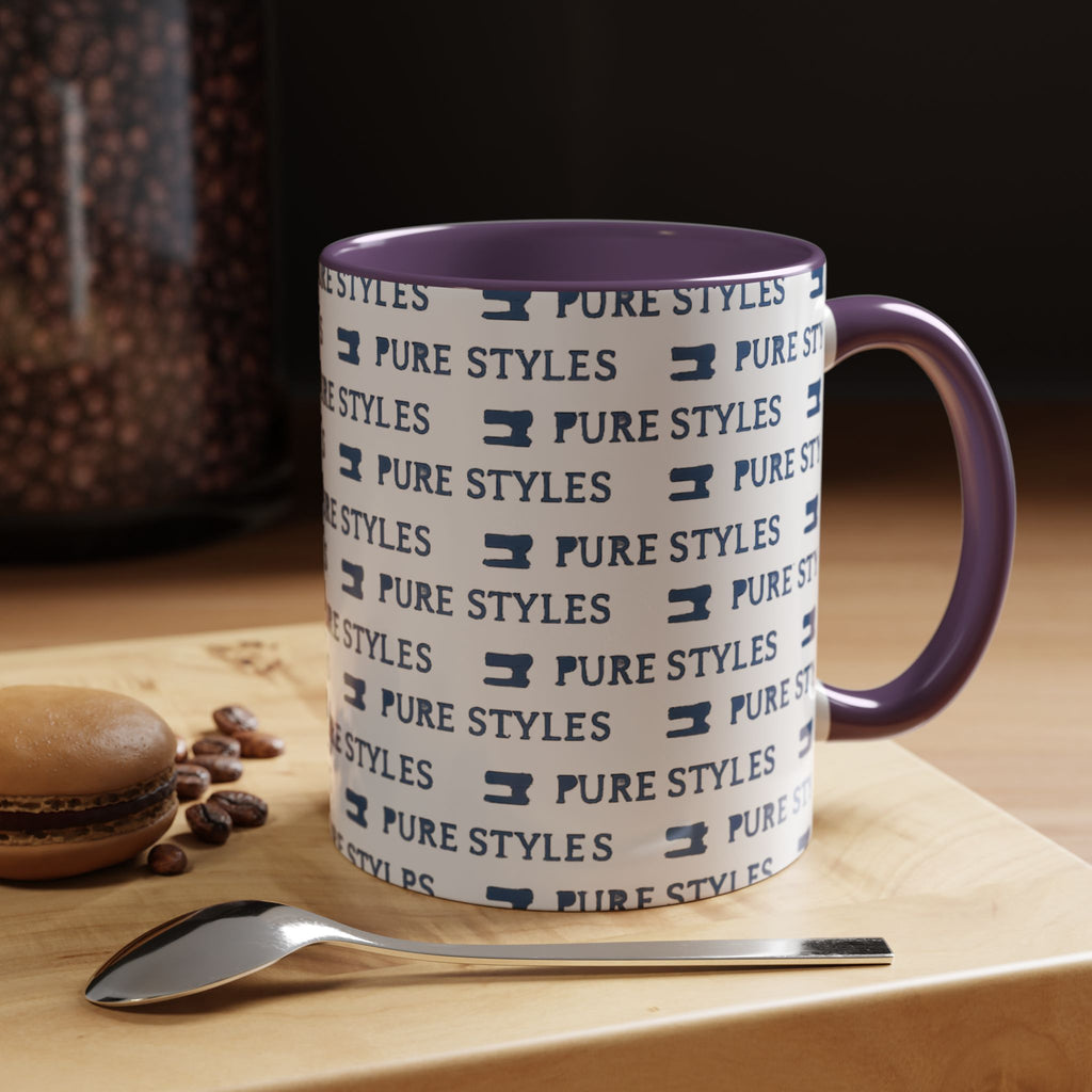 Stylish Accent Coffee Mug for Home or Office, Gift for Coffee Lovers, Modern Ceramic Cup, 11oz & 15oz Sizes