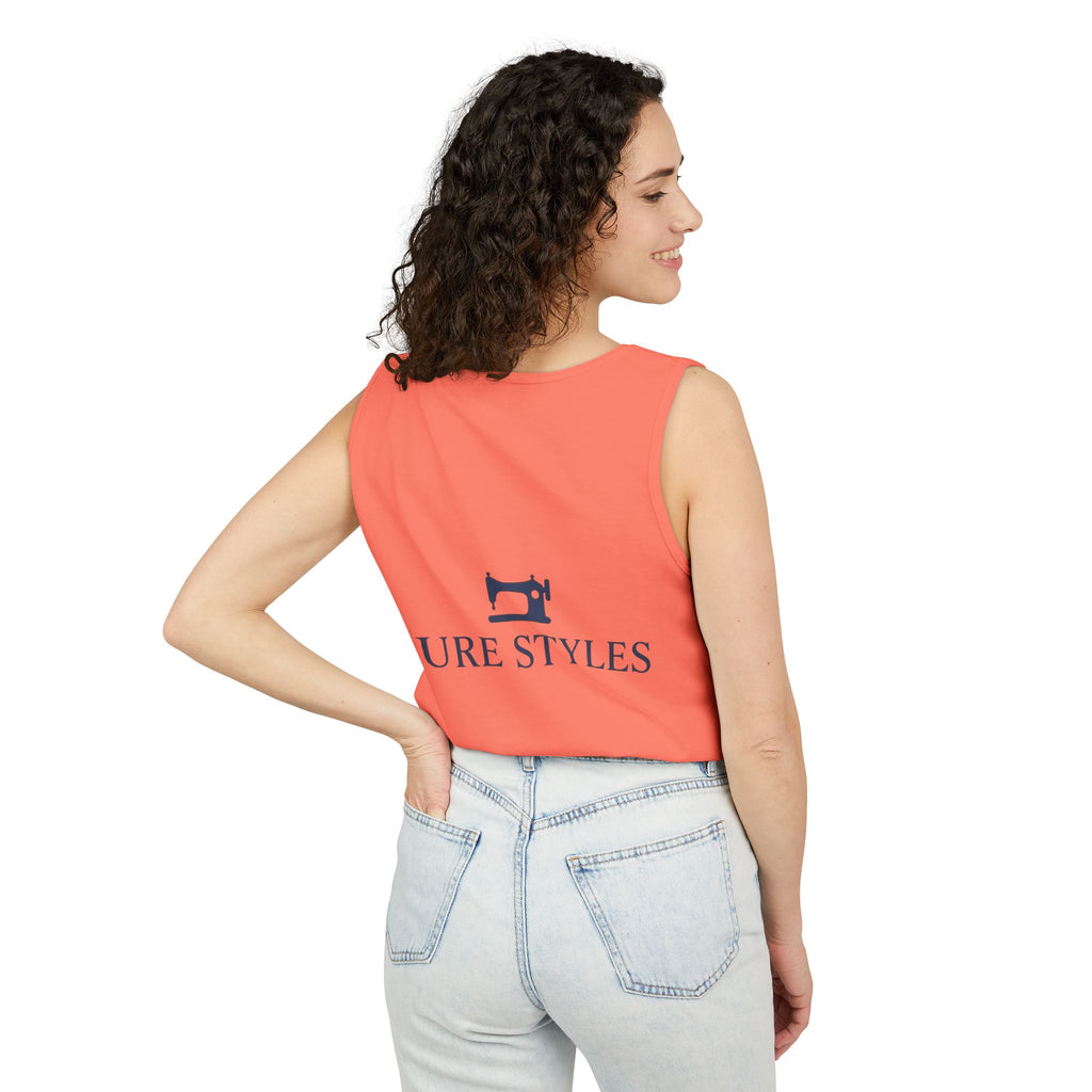 Vibrant Tropical Scene Tank Top - Unisex Summer Wear, Beach Casual, Vacation Apparel, Gift for Nature Lovers, Relaxed Fit Fashion