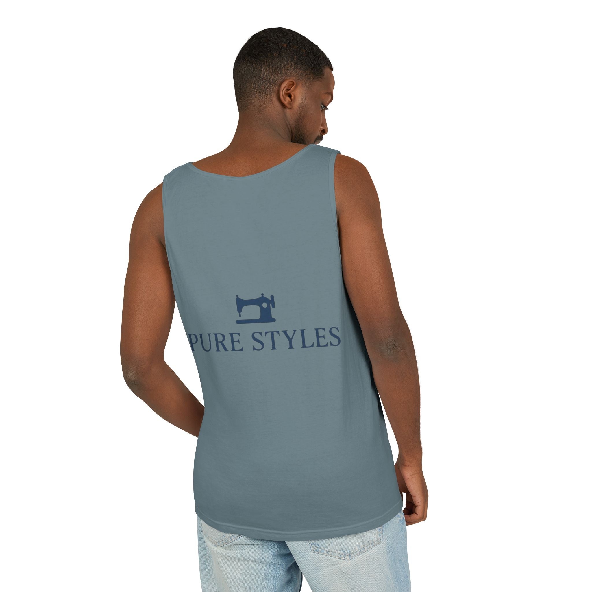 Vibrant Tropical Scene Tank Top - Unisex Summer Wear, Beach Casual, Vacation Apparel, Gift for Nature Lovers, Relaxed Fit Fashion