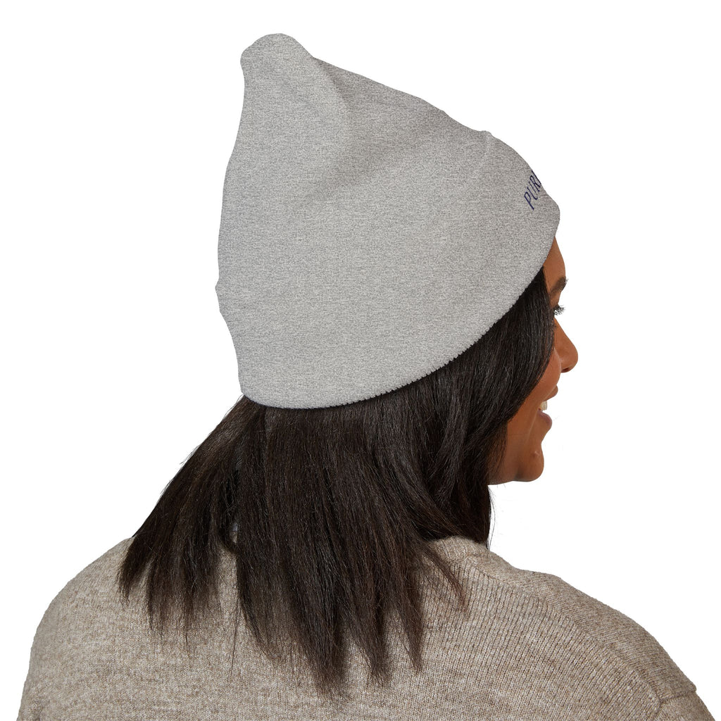 Embroidered Classic Cuffed Beanie, Stylish Winter Hat, Cozy Gifts for Him and Her, Fashionable Knit Headwear, Perfect for Outdoor Activities