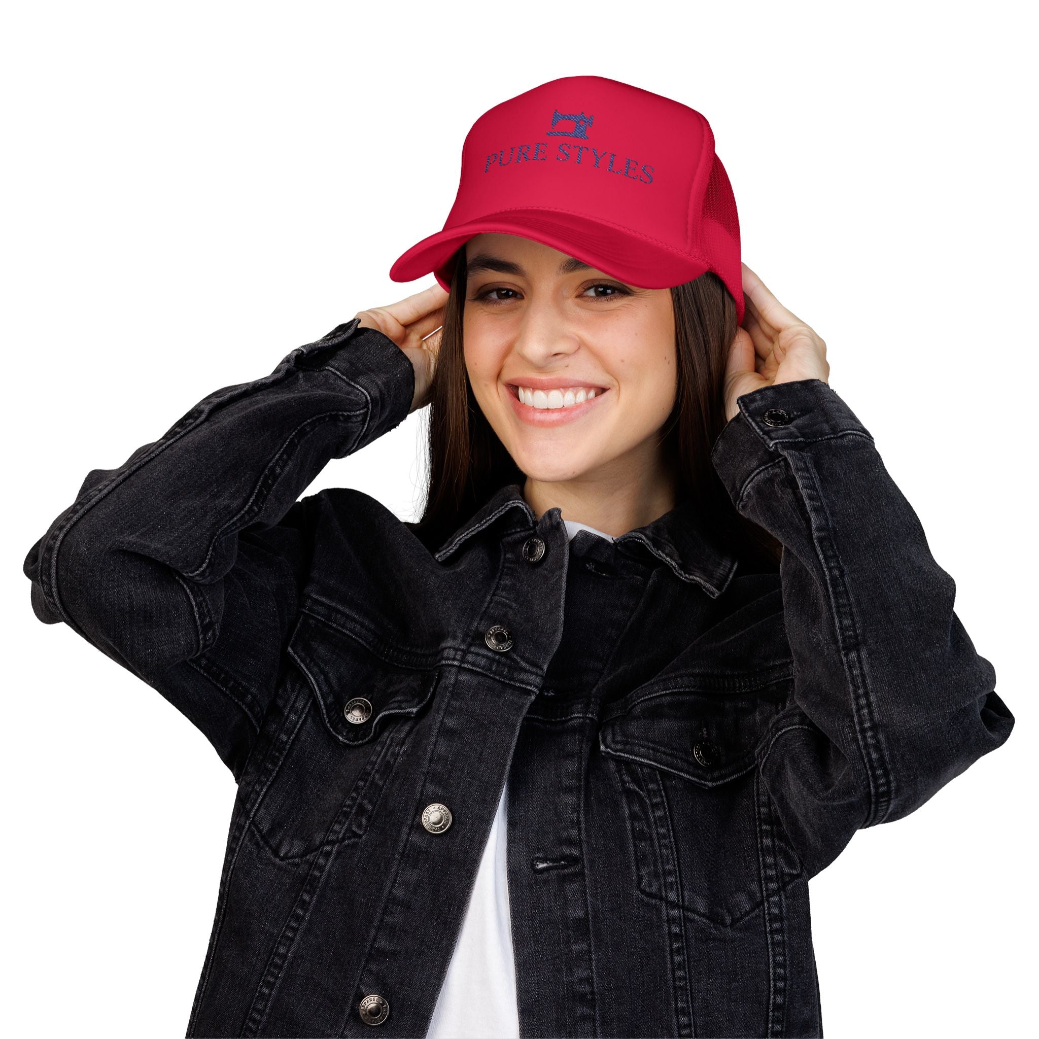 Embroidered Foam Trucker Hat - Stylish Cap for Outdoors, Gifts, Parties, Sports, Everyday Wear