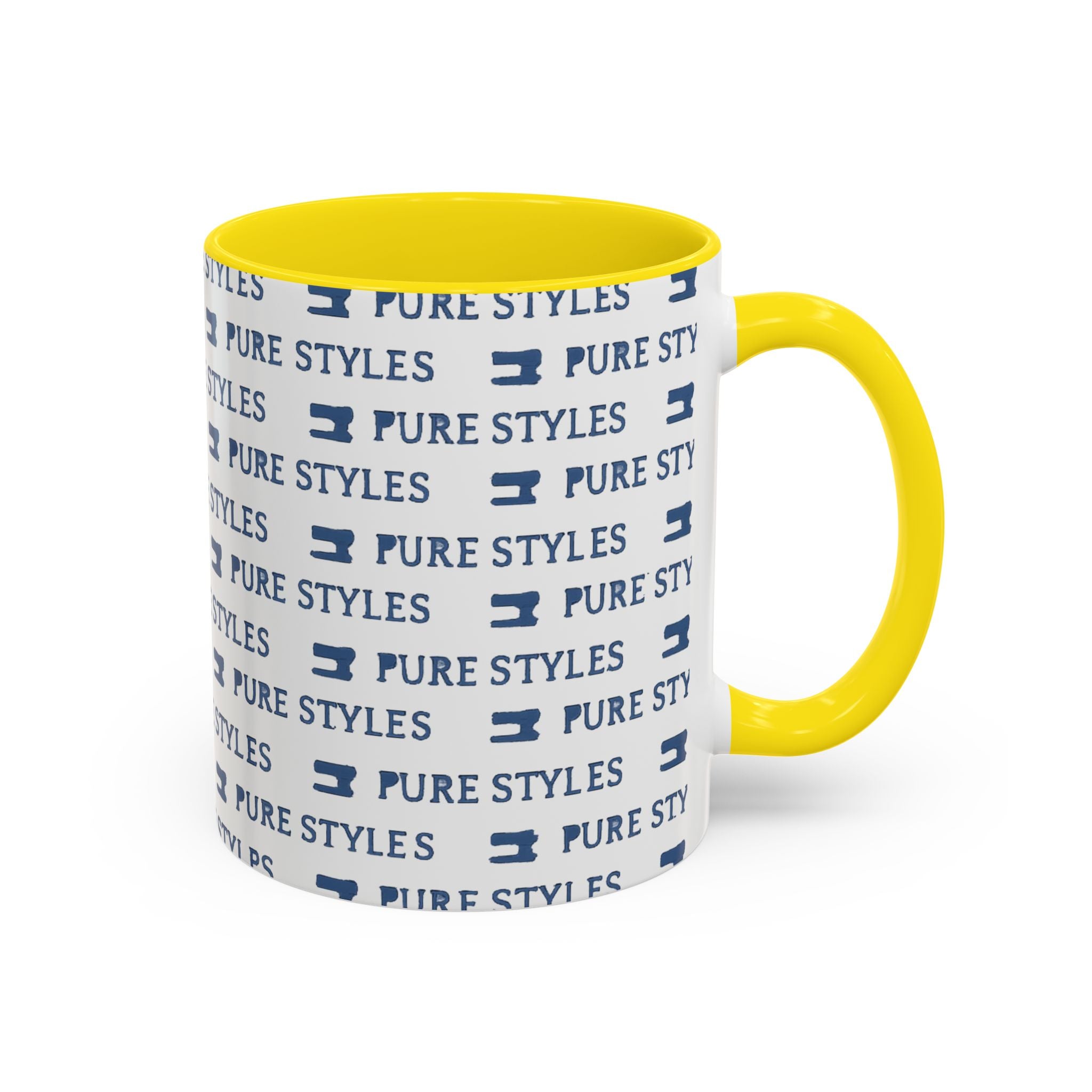 Stylish Accent Coffee Mug for Home or Office, Gift for Coffee Lovers, Modern Ceramic Cup, 11oz & 15oz Sizes