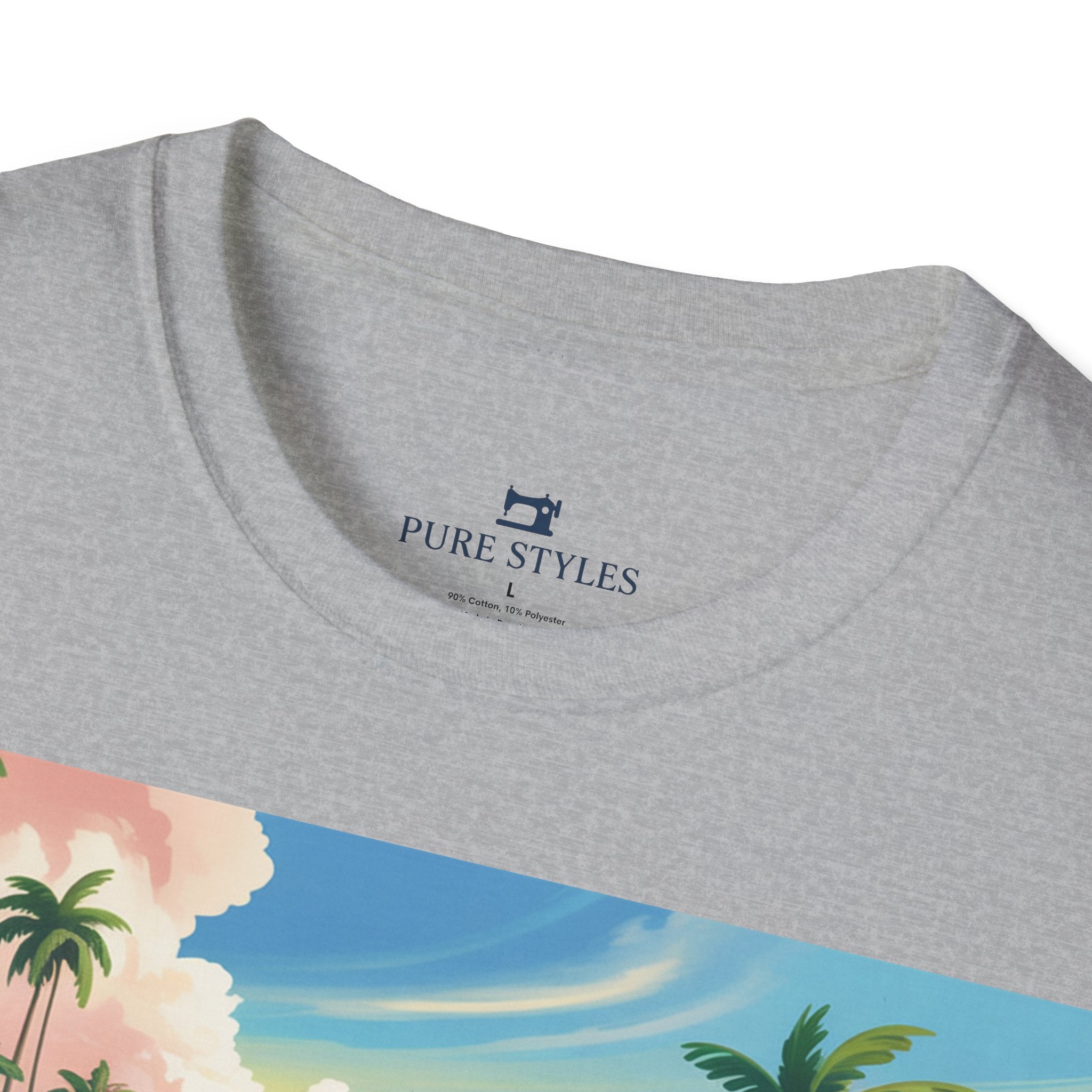 T-Shirt with Vibrant Landscape Design for Nature Lovers, Gift for Birthdays, Summer Trips, Relaxation, Graphic Tee, Pure Styles