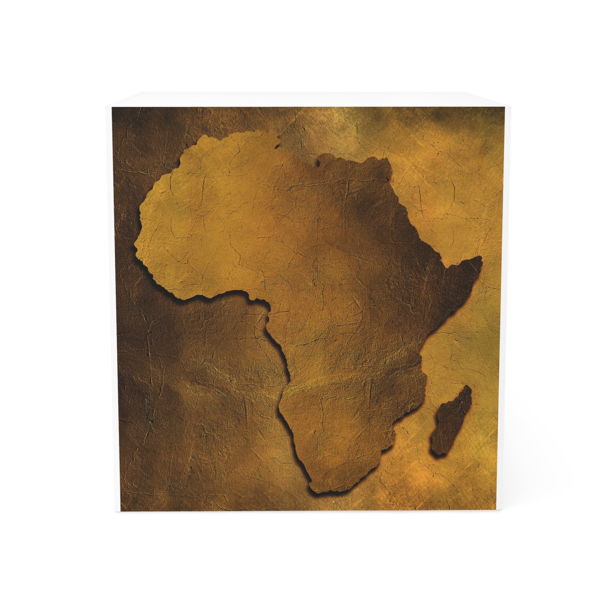 Rustic Africa Note Cube | Unique Desk Décor, Eco-Friendly Office Supplies, African Art Gift, Thoughtful Stationery, Memo Pad