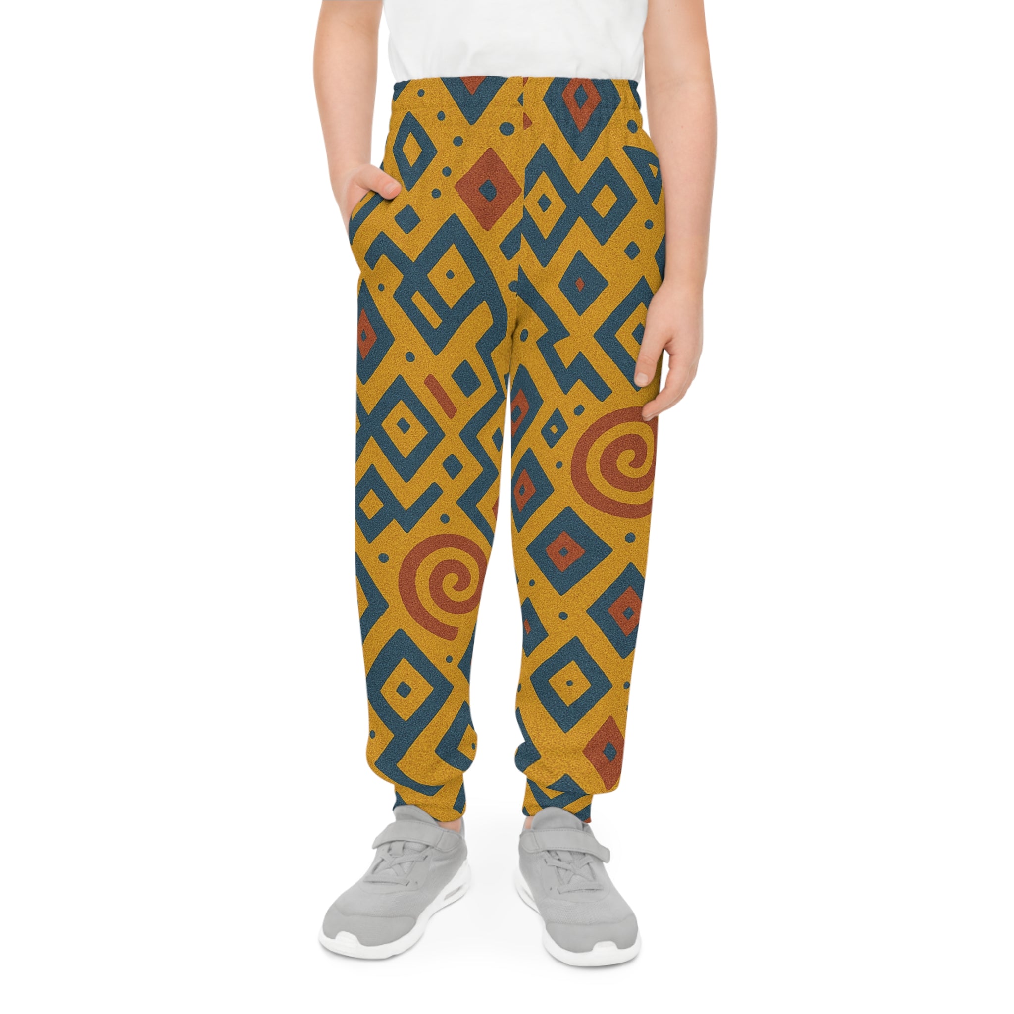 Trendy Youth Joggers - Colorful AOP Design, Perfect for Play, Casual Outfits, Gifts, Everyday Wear, Active Kids
