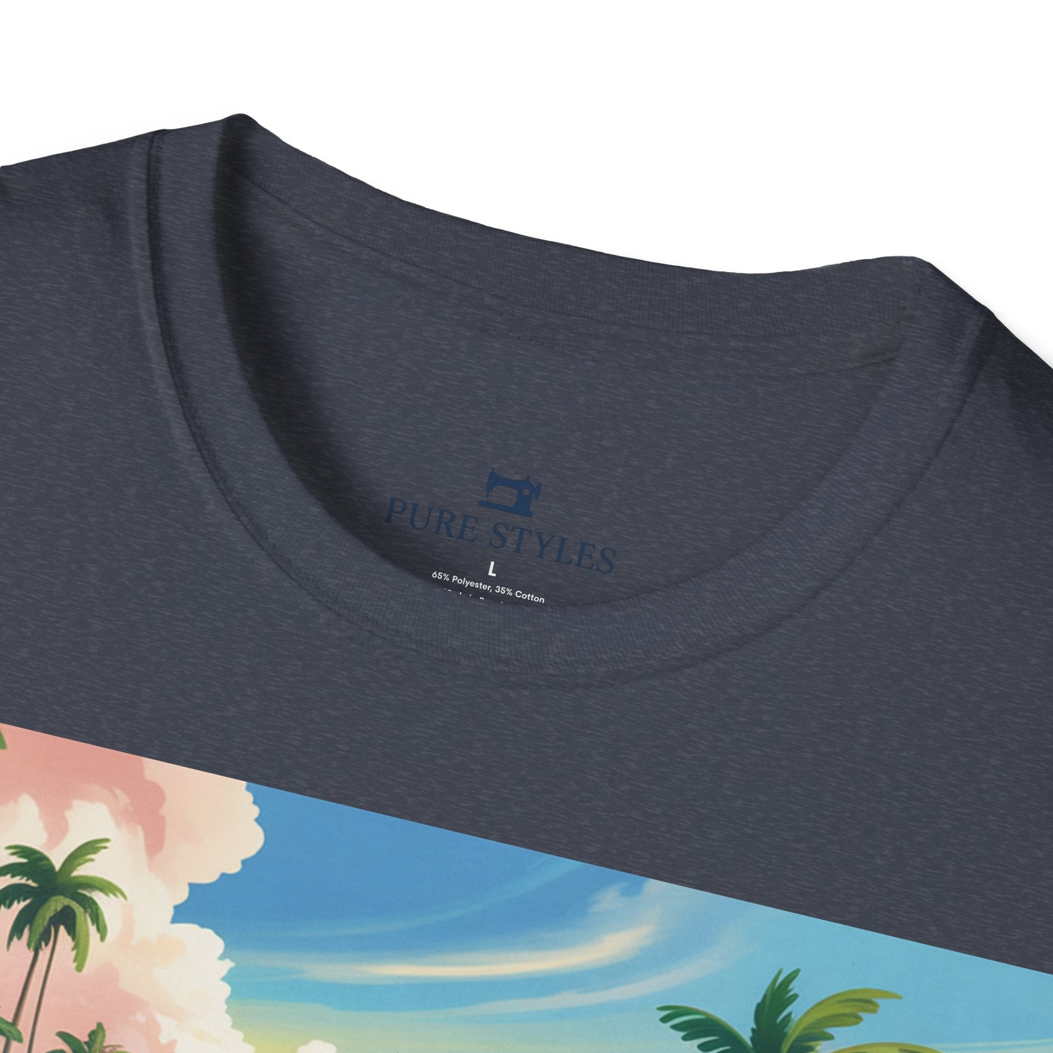 T-Shirt with Vibrant Landscape Design for Nature Lovers, Gift for Birthdays, Summer Trips, Relaxation, Graphic Tee, Pure Styles