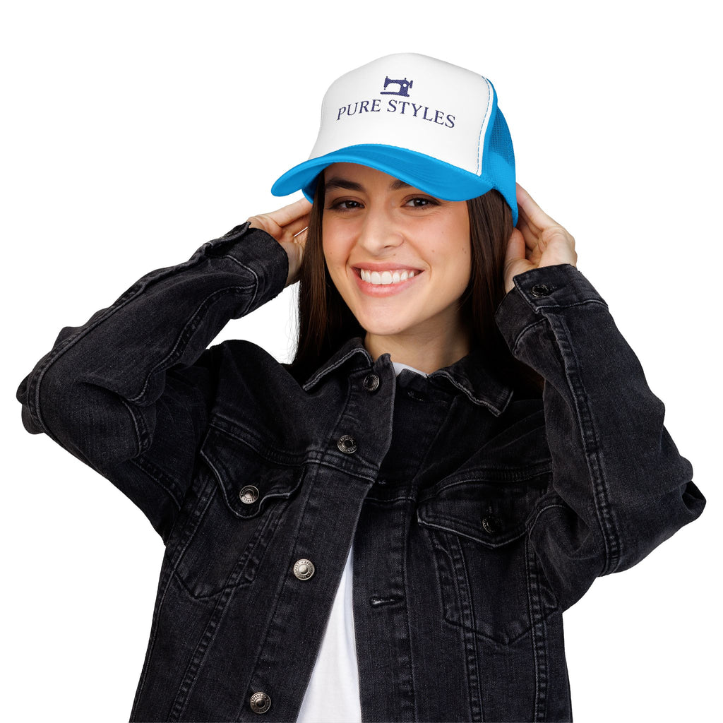 Embroidered Foam Trucker Hat - Stylish Cap for Outdoors, Gifts, Parties, Sports, Everyday Wear