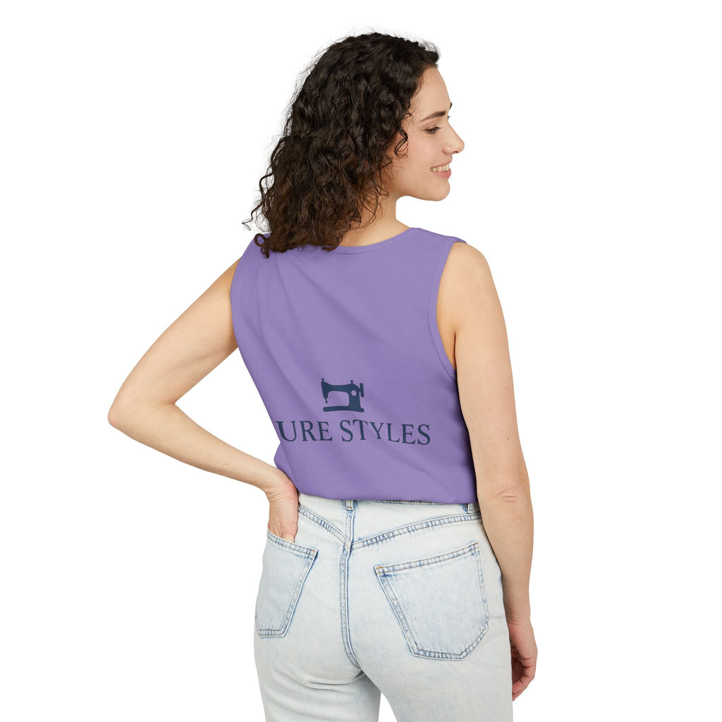 Vibrant Tropical Scene Tank Top - Unisex Summer Wear, Beach Casual, Vacation Apparel, Gift for Nature Lovers, Relaxed Fit Fashion