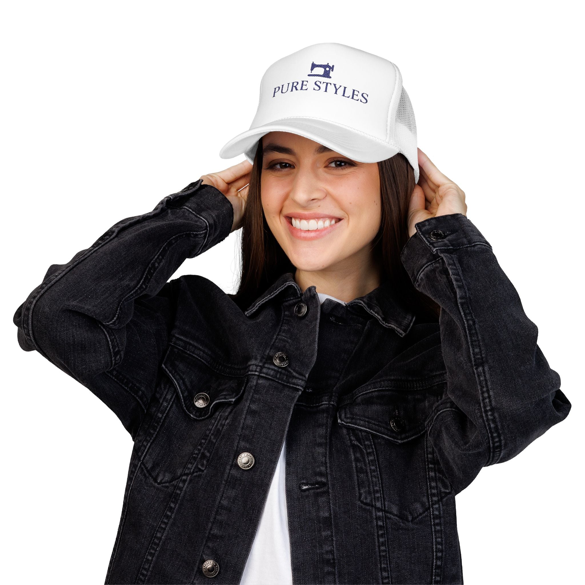 Embroidered Foam Trucker Hat - Stylish Cap for Outdoors, Gifts, Parties, Sports, Everyday Wear