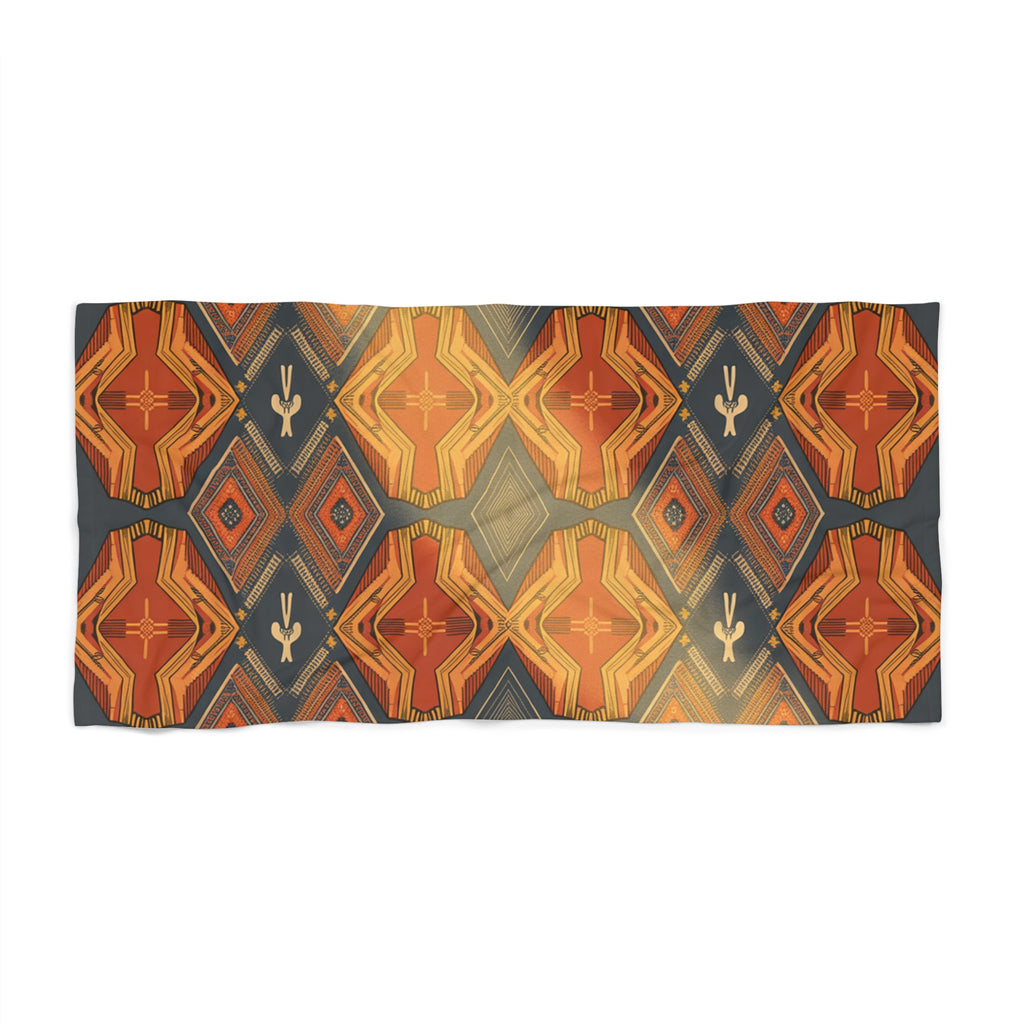 Vibrant Geometric Beach Towel - Perfect for Summer, Travel, Pool Days, Gifts, Boho Style