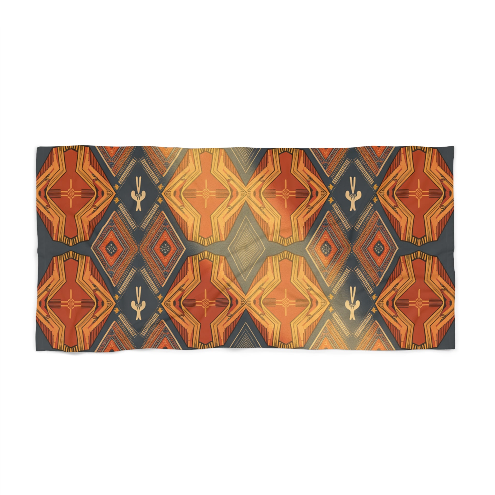 Vibrant Geometric Beach Towel - Perfect for Summer, Travel, Pool Days, Gifts, Boho Style