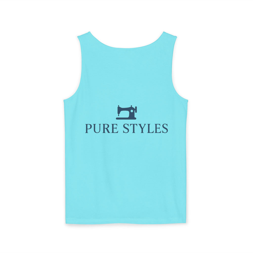 Vibrant Tropical Scene Tank Top - Unisex Summer Wear, Beach Casual, Vacation Apparel, Gift for Nature Lovers, Relaxed Fit Fashion