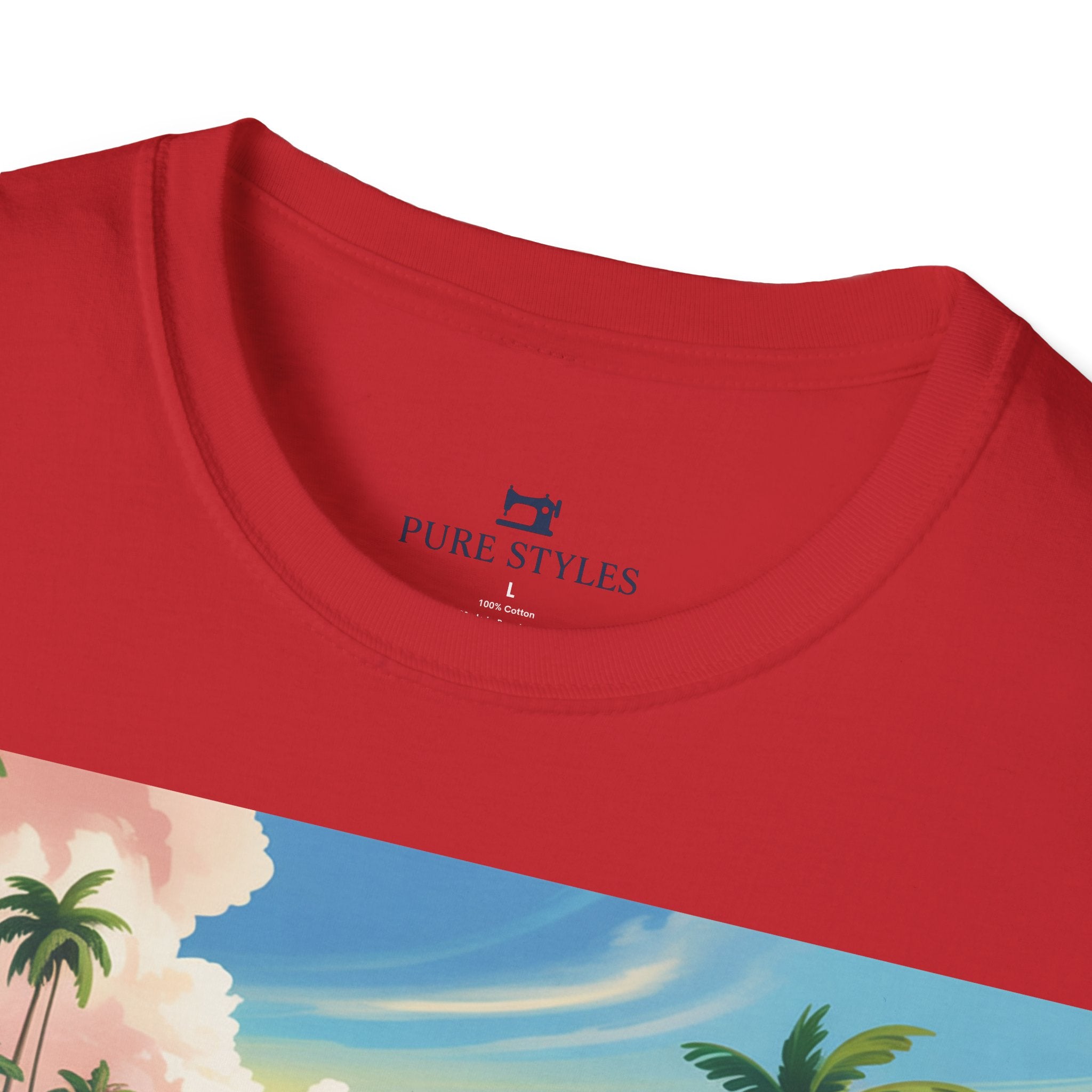 T-Shirt with Vibrant Landscape Design for Nature Lovers, Gift for Birthdays, Summer Trips, Relaxation, Graphic Tee, Pure Styles