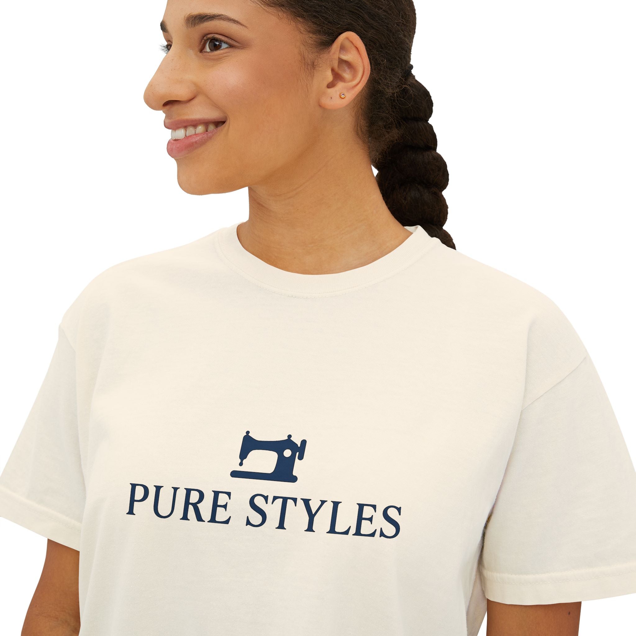 Women's Boxy Tee for Sew Lovers - Casual Style, Gift for Crafters, Sewing Enthusiasts, Festivals, Birthdays