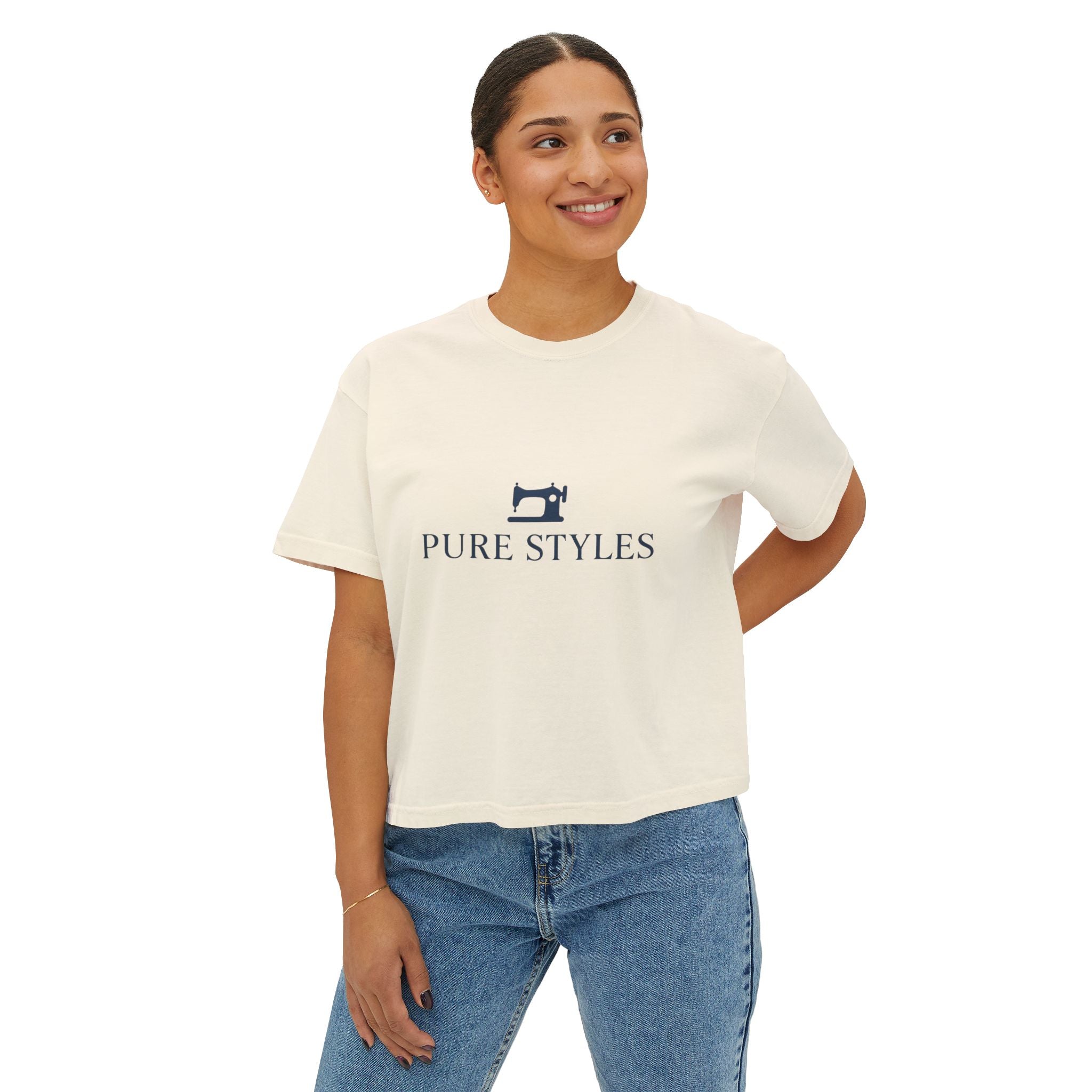 Women's Boxy Tee for Sew Lovers - Casual Style, Gift for Crafters, Sewing Enthusiasts, Festivals, Birthdays