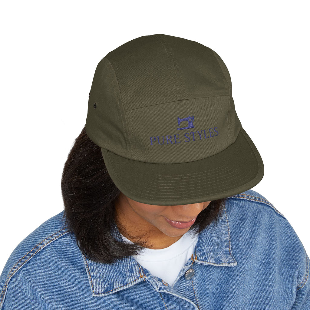 Embroidered 5 Panel Cap for Stylish Everyday Wear, Unisex Hat, Casual Headwear, Gift for Friends, Fashion Accessory