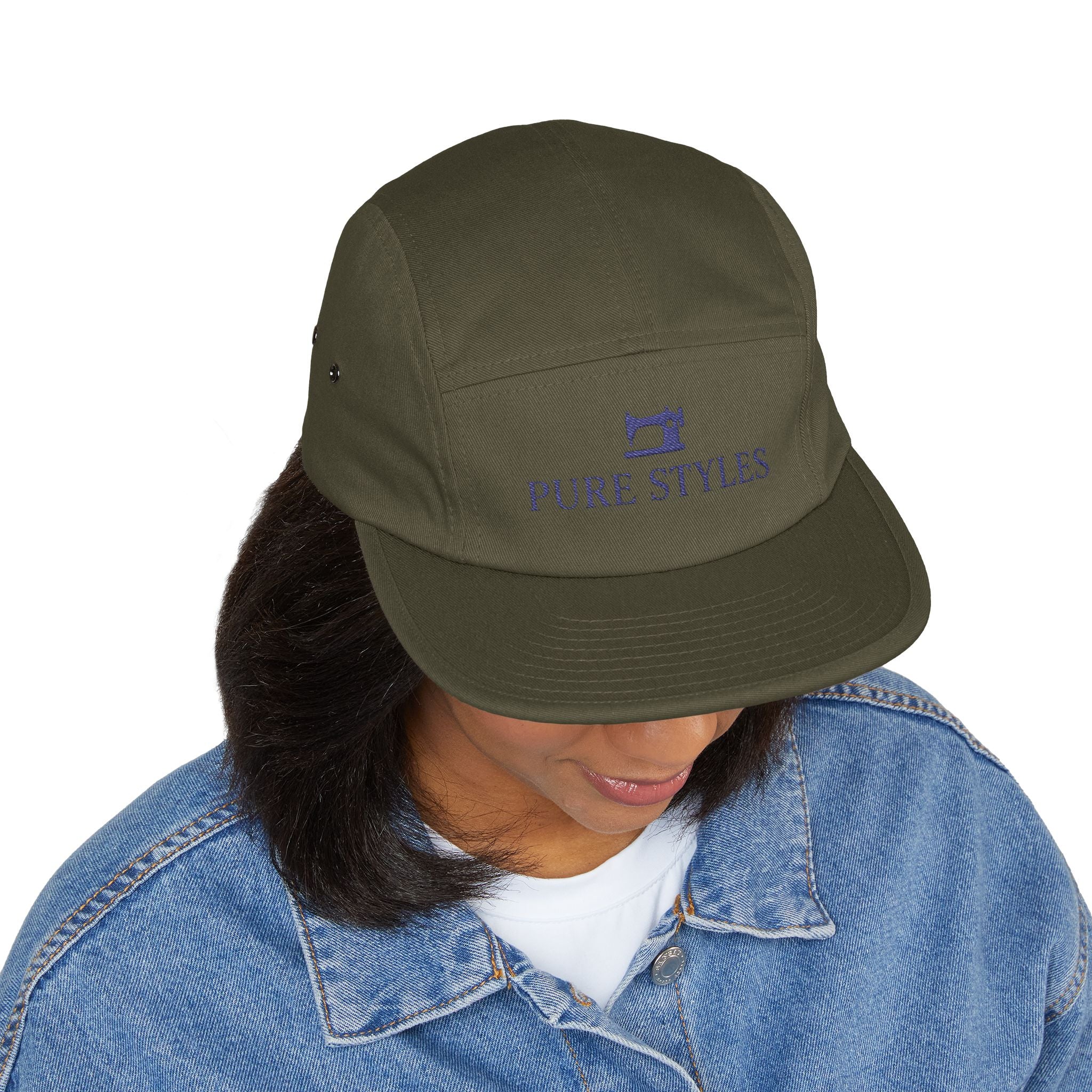 Embroidered 5 Panel Cap for Stylish Everyday Wear, Unisex Hat, Casual Headwear, Gift for Friends, Fashion Accessory